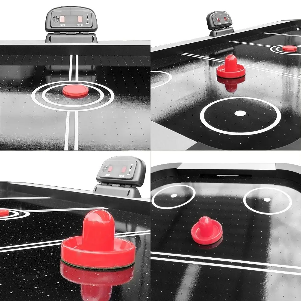 AIRMAX AH13 7FT Air Hockey Table LED Electronic Scoring System - Black