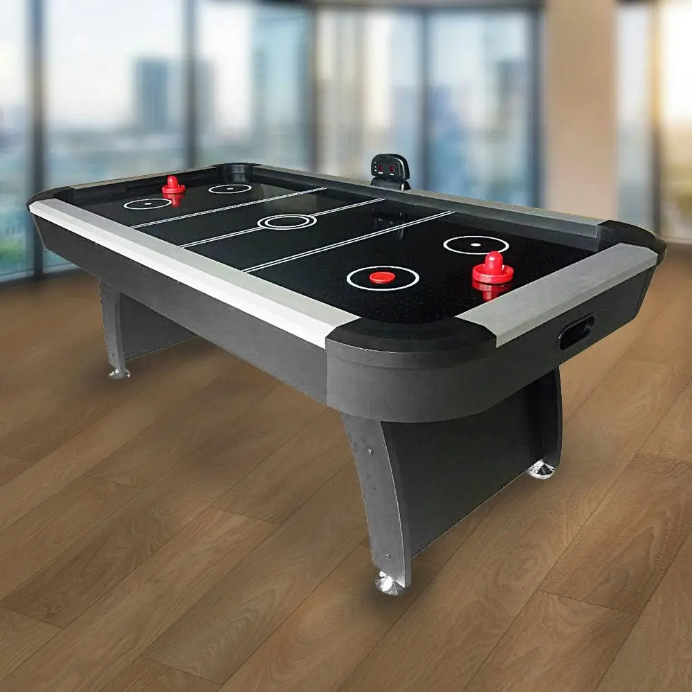 AIRMAX AH13 7FT Air Hockey Table LED Electronic Scoring System - Black