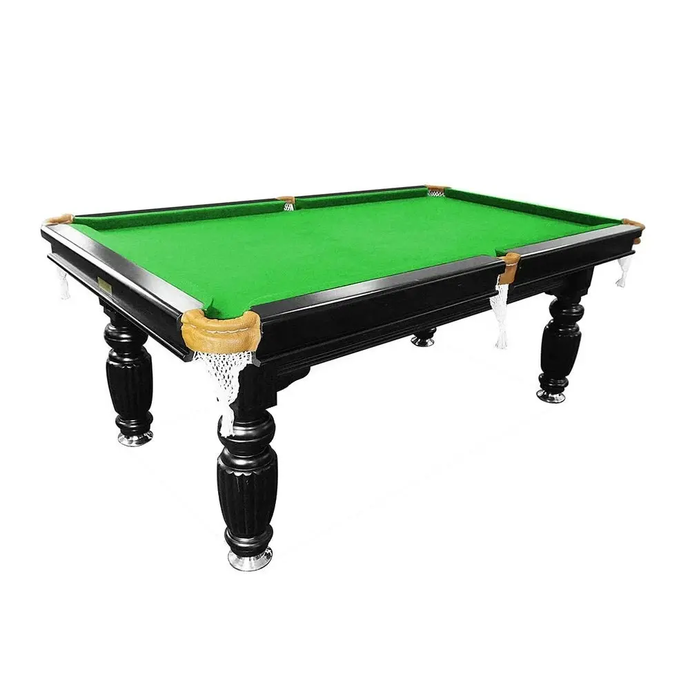 QUESLA 7FT Luxury Slate Pool Table Solid Timber Billiard Table Professional Snooker Game Table With Accessories Pack,Black Frame