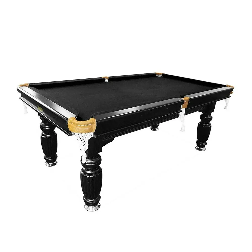 QUESLA 7FT Luxury Slate Pool Table Solid Timber Billiard Table Professional Snooker Game Table With Accessories Pack,Black Frame