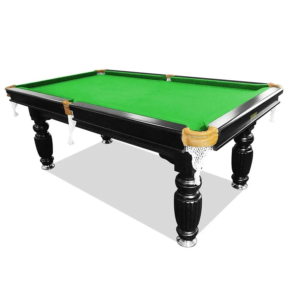 QUESLA 7FT Luxury Slate Pool Table Solid Timber Billiard Table Professional Snooker Game Table With Accessories Pack,Black Frame