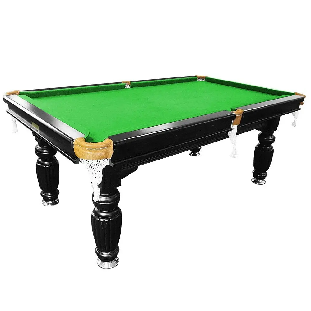 QUESLA 7FT Luxury Slate Pool Table Solid Timber Billiard Table Professional Snooker Game Table With Accessories Pack,Black Frame