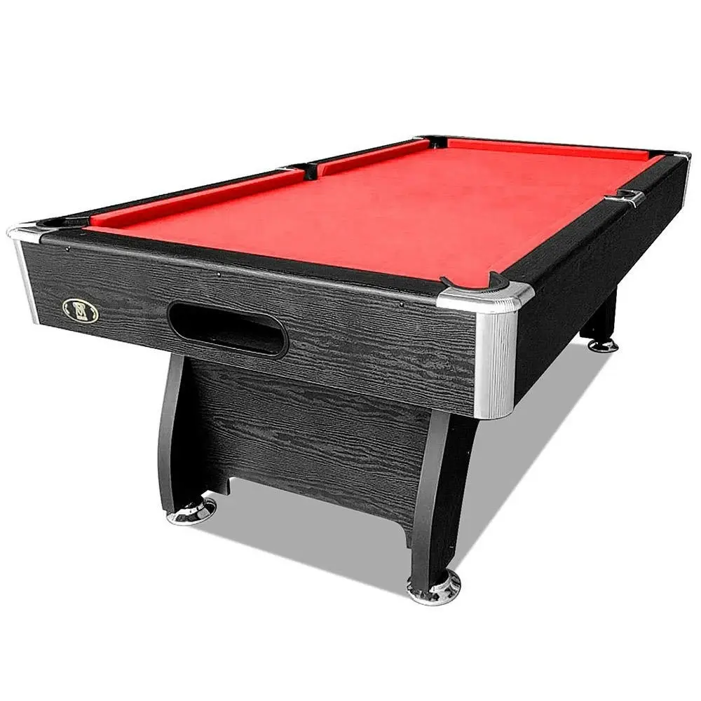 CUETIQ 7FT MDF Pool Snooker Billiard Table With Accessories Pack, Black Frame