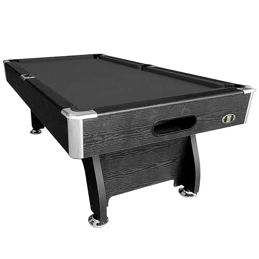 CUETIQ MDF 7FT Pool Snooker Billiard Table With Accessories - Black Felt