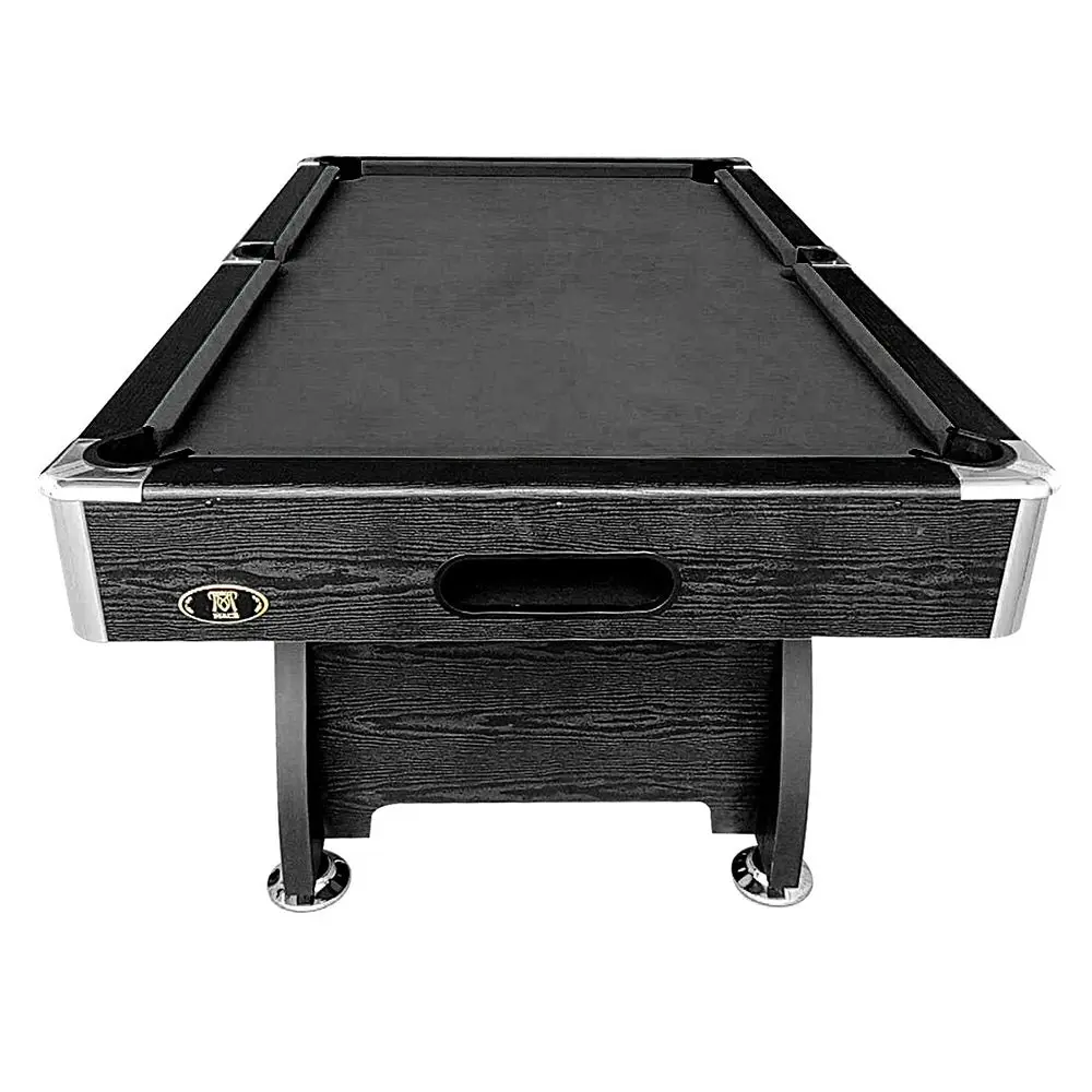 CUETIQ MDF 7FT Pool Snooker Billiard Table With Accessories - Black Felt