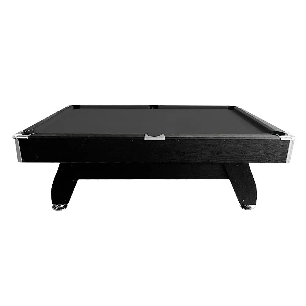 CUETIQ MDF 7FT Pool Snooker Billiard Table With Accessories - Black Felt