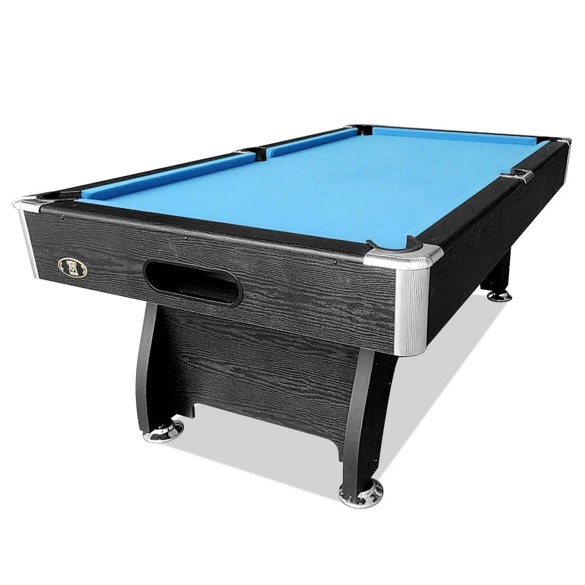 CUETIQ MDF 7FT Pool Snooker Billiard Table With Accessories - Blue Felt