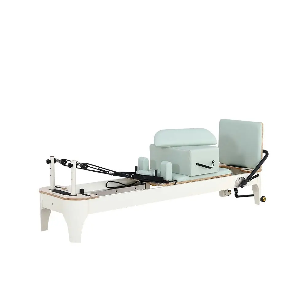 COREVA MN011 Fashion Design Stability Pilates Reformer Home Gym Train Equipment Machine - White