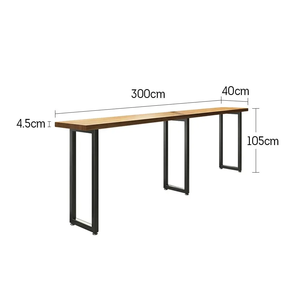 LIVARA 120/160/240/300CM Length Table/Bar Stool Solid Wood Tabletop