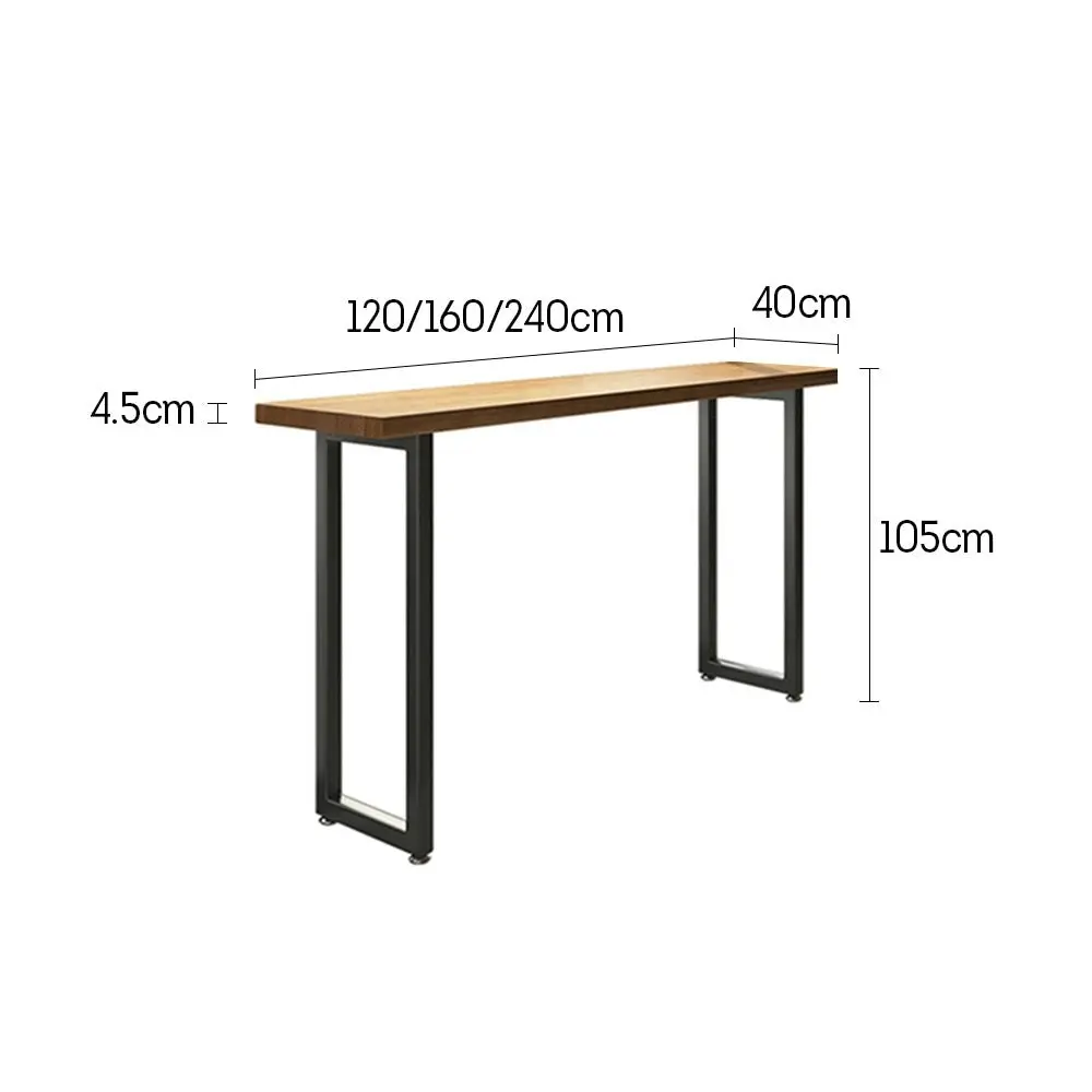 LIVARA 120/160/240/300CM Length Table/Bar Stool Solid Wood Tabletop