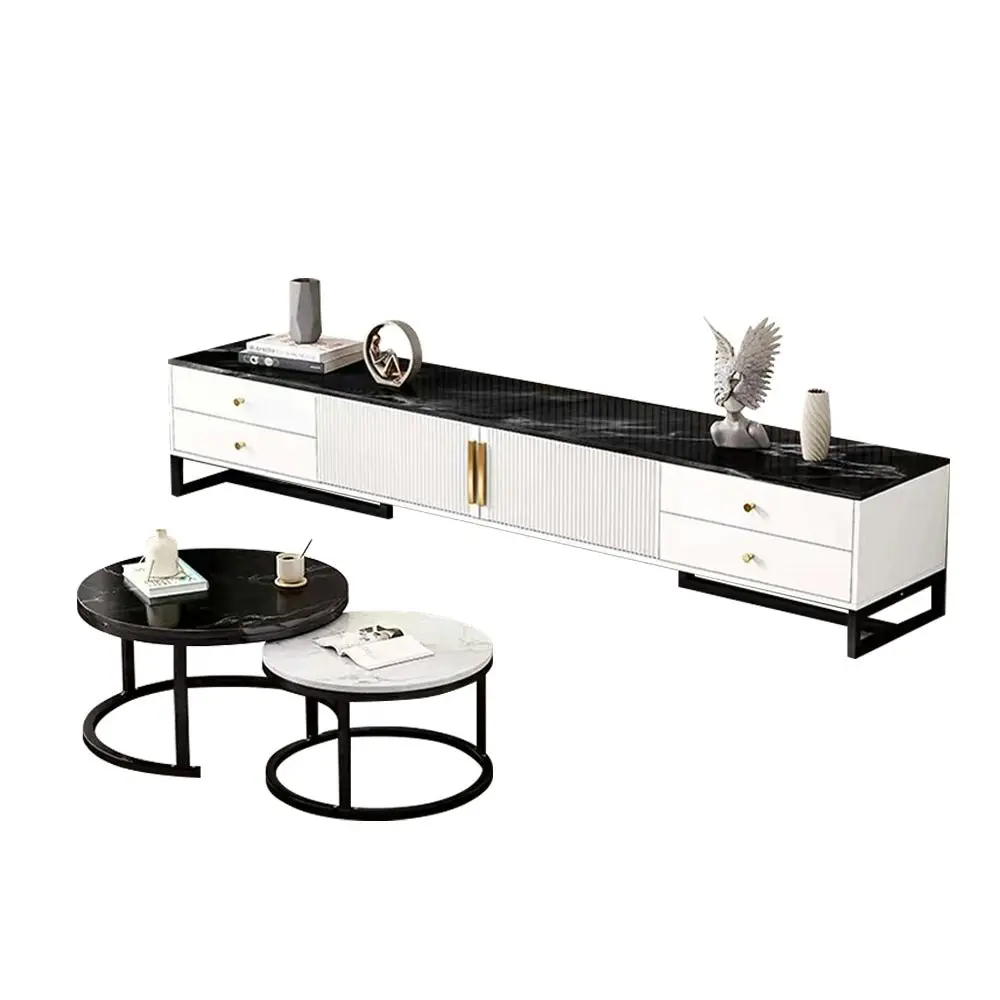 LIVARA Modern Style 2-Piece Set Coffee Table and TV Unit