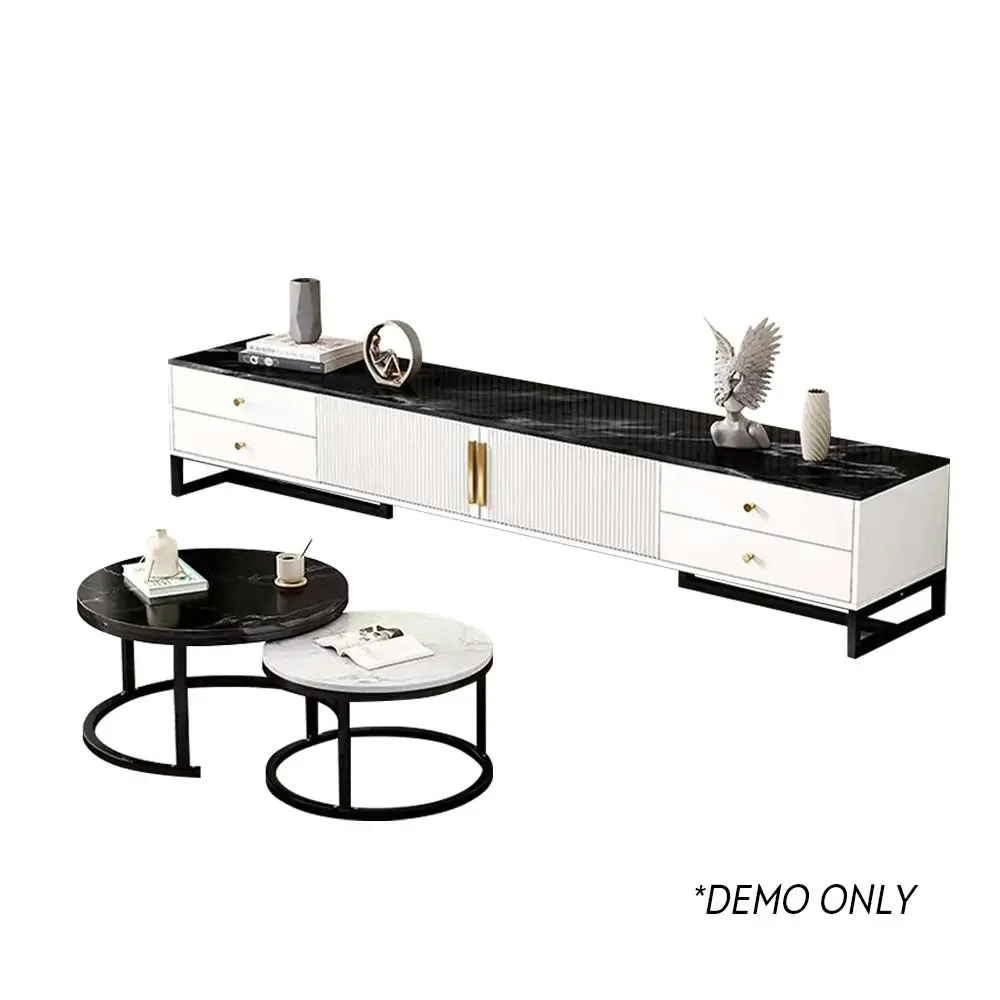 LIVARA Modern Style 2-Piece Set Coffee Table and TV Unit