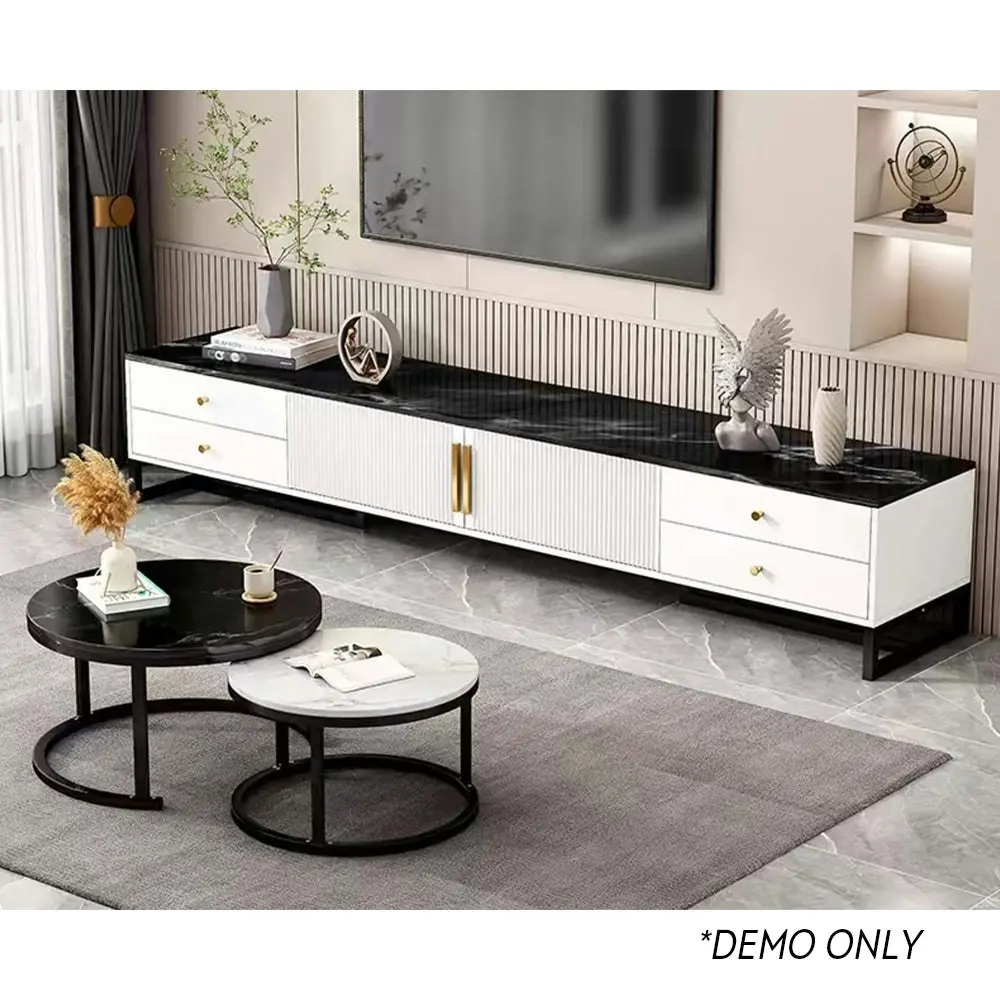 LIVARA Modern Style 2-Piece Set Coffee Table and TV Unit