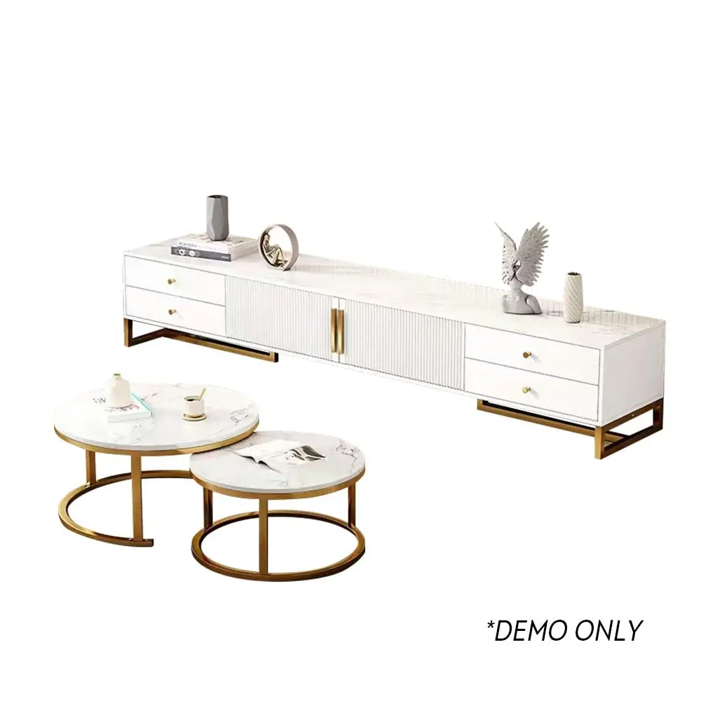 LIVARA Modern Style 2-Piece Set Coffee Table and TV Unit