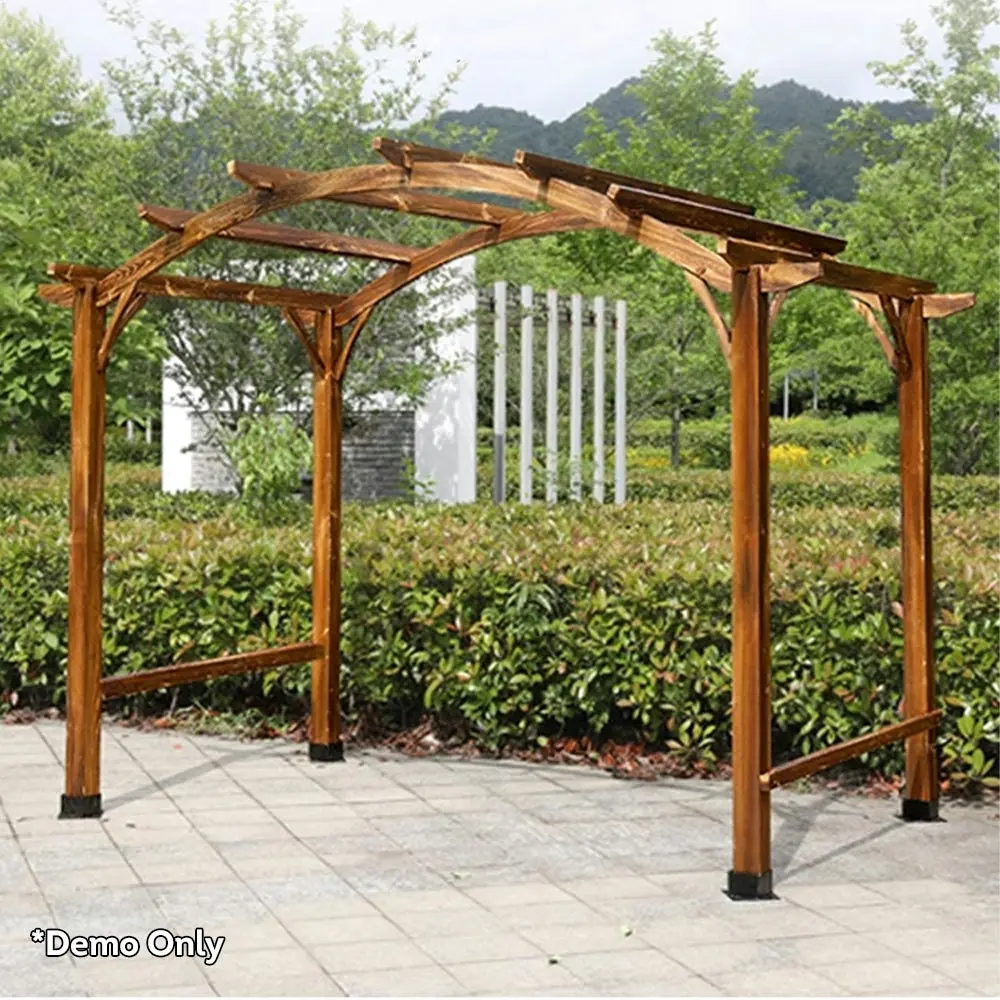 SOLARA Pine Wood Grape Arbor/Grape Arbor With Table and Chairs Set