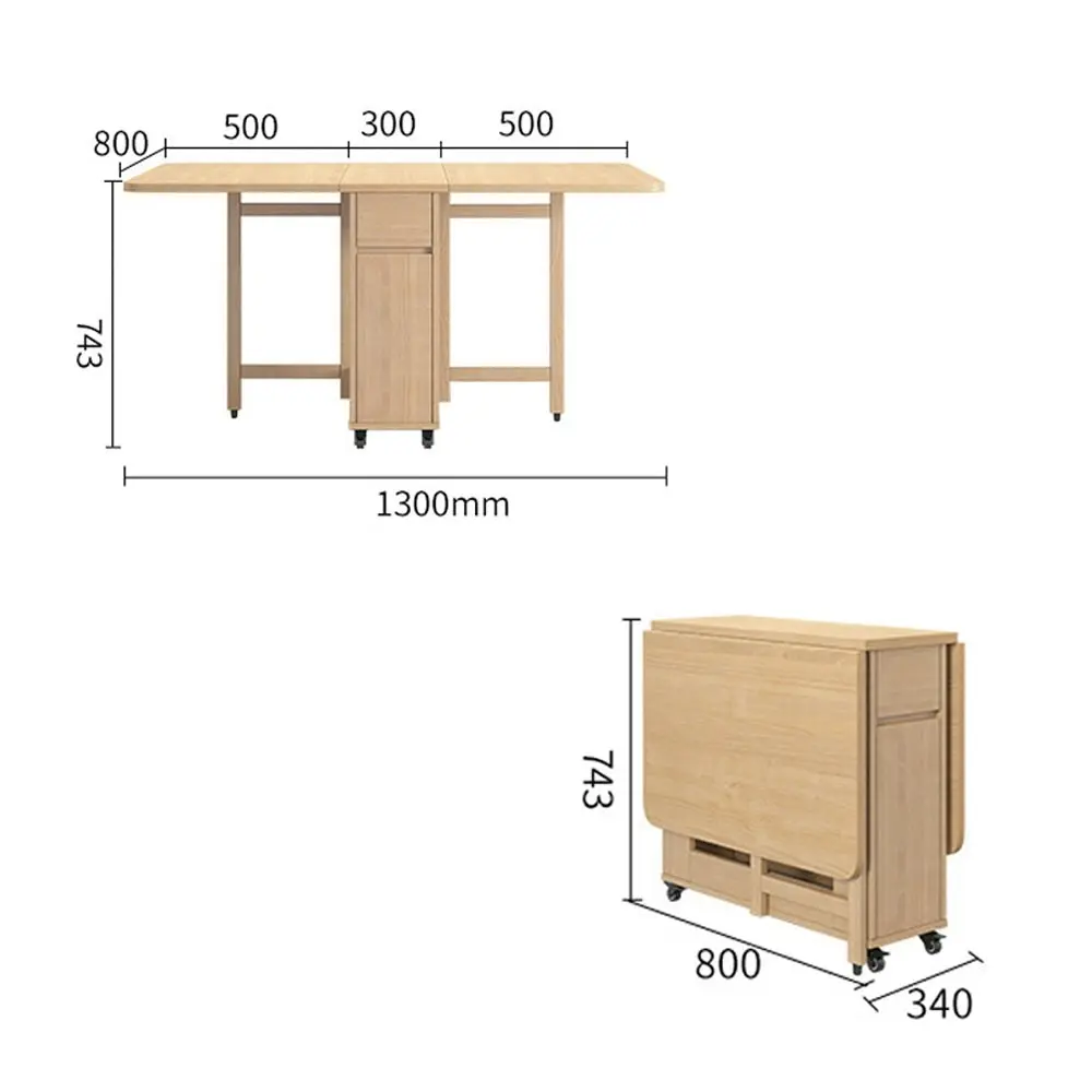 LIVARA Foldable Dining Table and Four Chairs Set