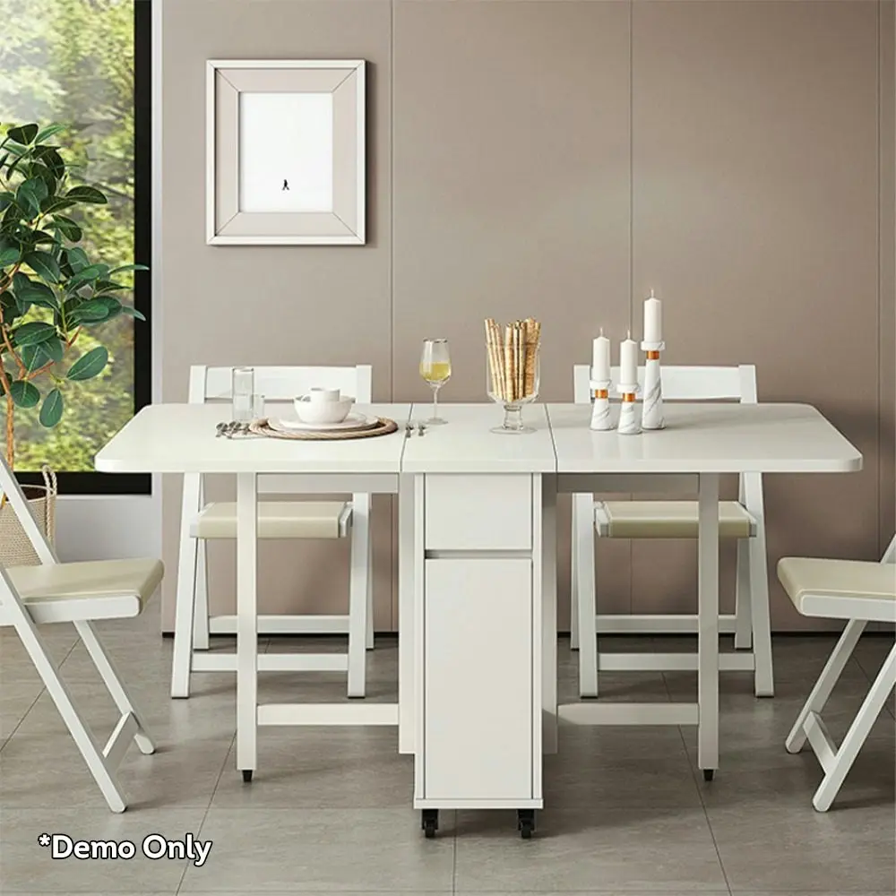 LIVARA Foldable Dining Table and Four Chairs Set