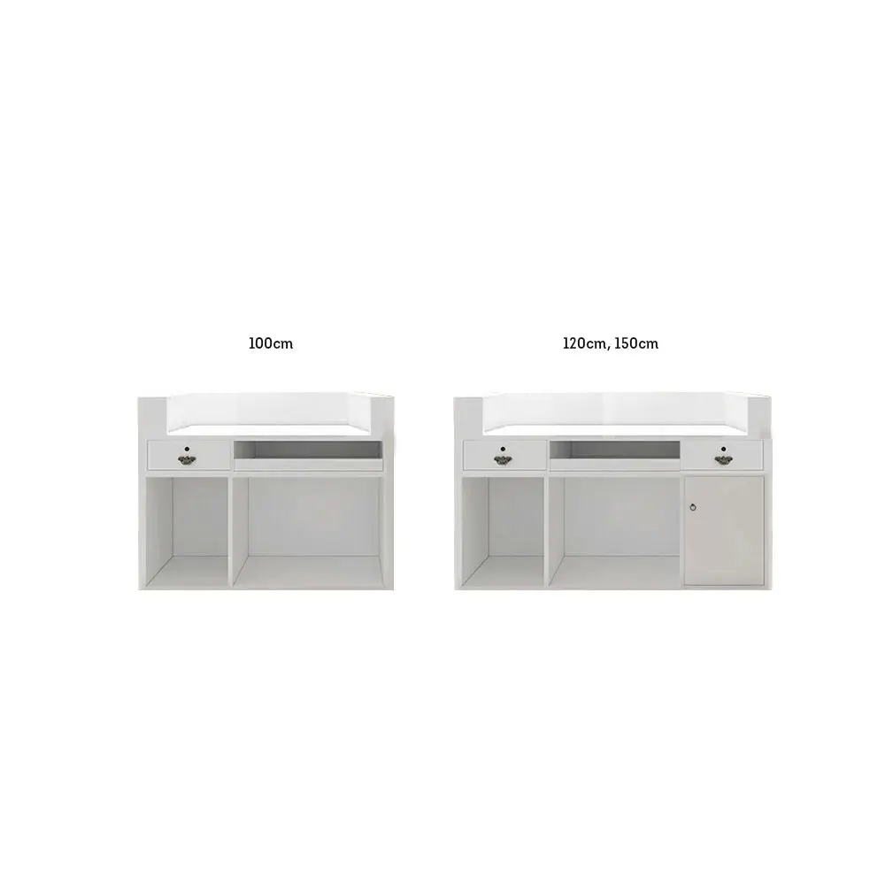 LUXORA Simple Style Reception Desk w/ LED Light - 150CM