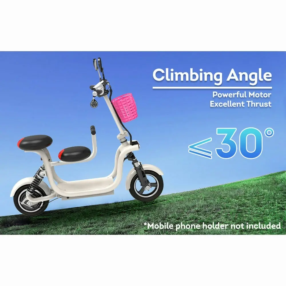 GLIDER CC1 48V 400W 13Ah Single Motor Foldable Electric Scooter W/ Baby Seat