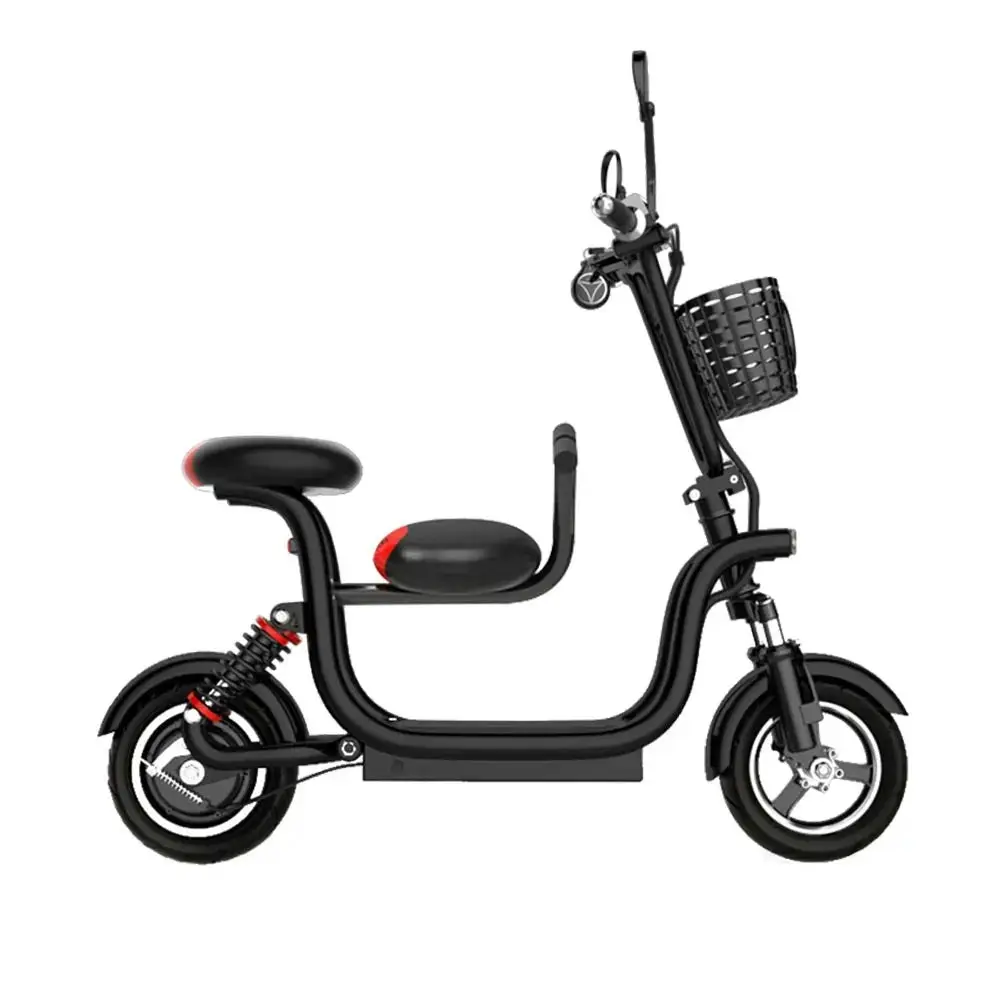 GLIDER CC1 48V 400W 13Ah Single Motor Foldable Electric Scooter W/ Baby Seat