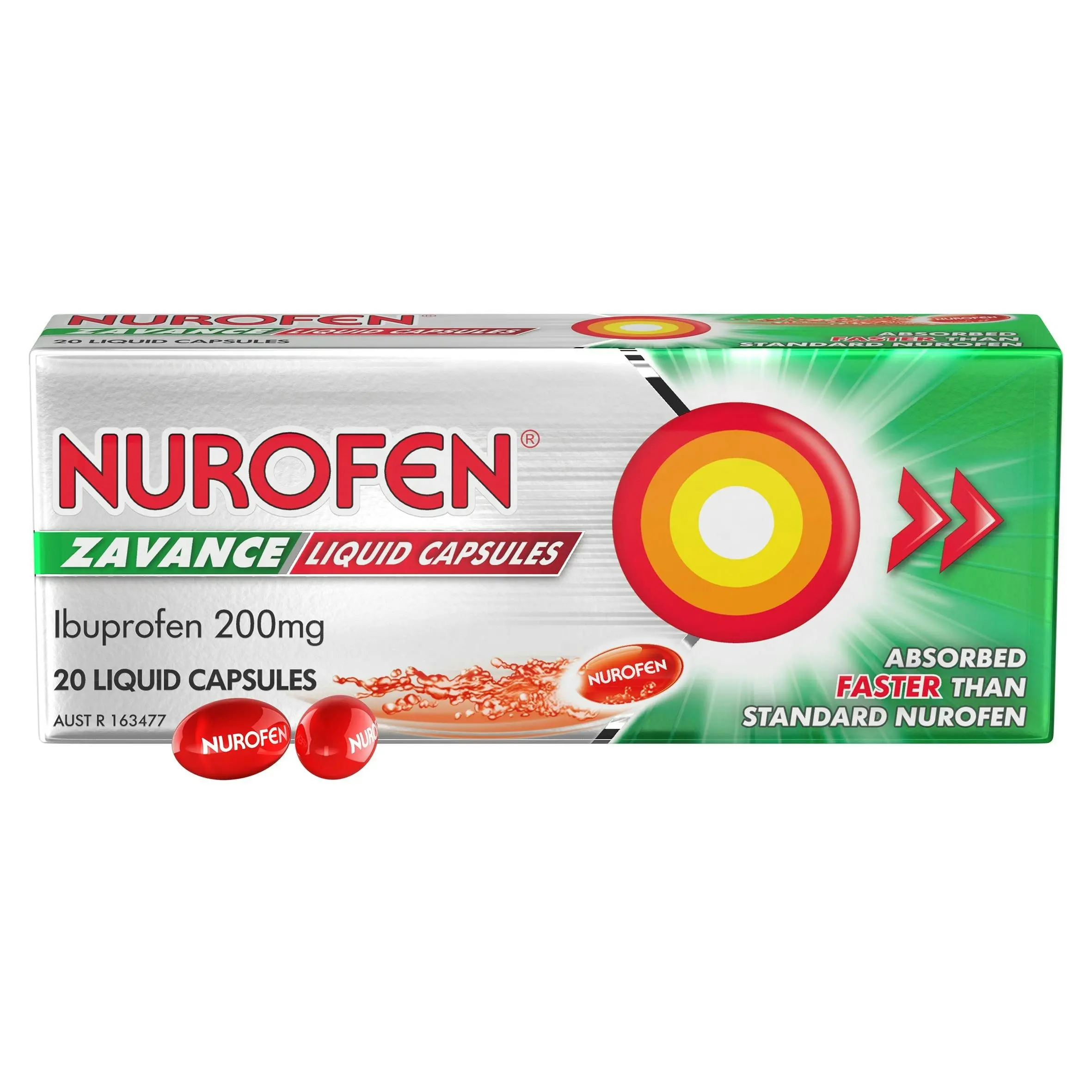 Nurofen Zavance 200mg Ibuprofen 20 Liquid Capsules