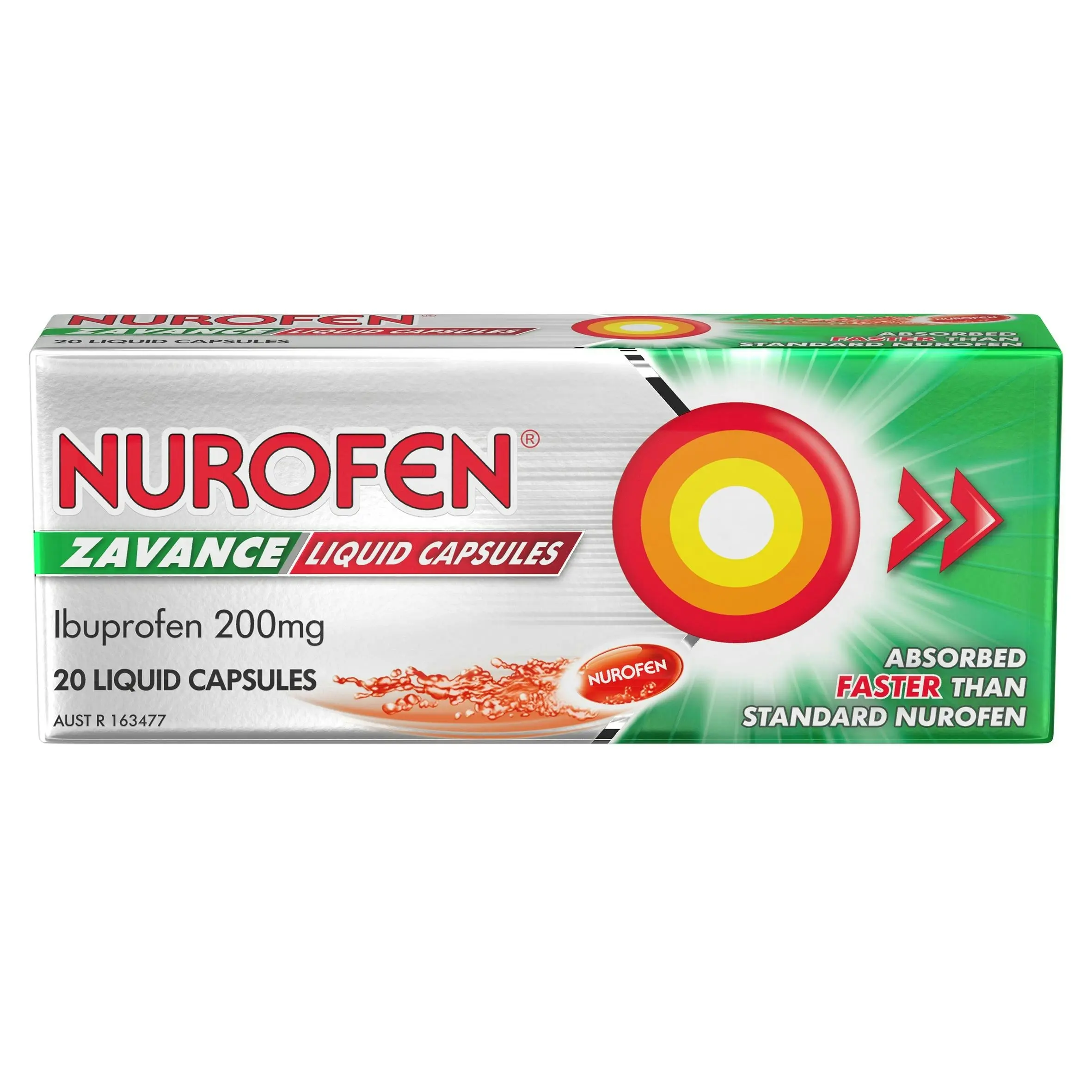 Nurofen Zavance 200mg Ibuprofen 20 Liquid Capsules