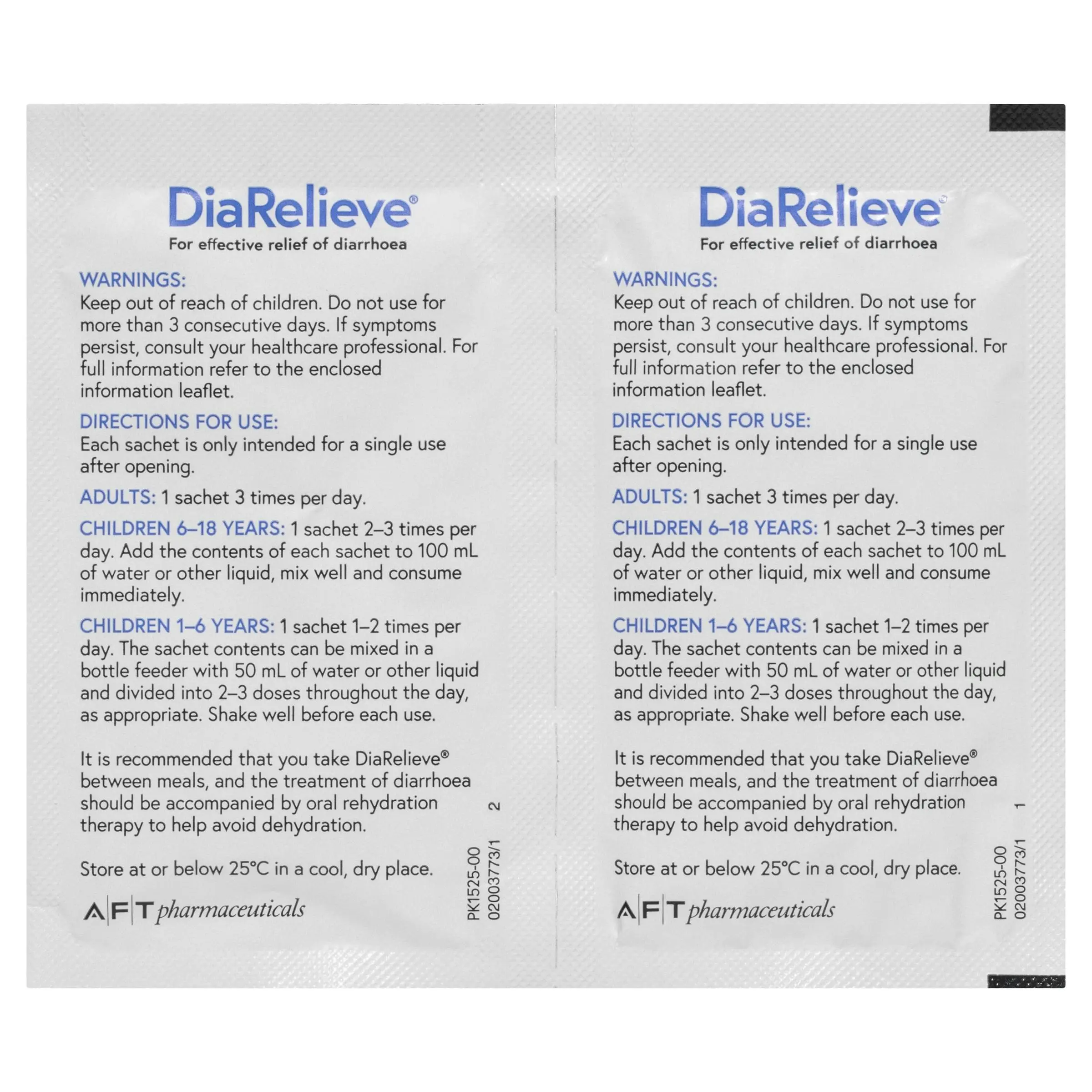 DiaRelieve Sachets 10 x 3.25g