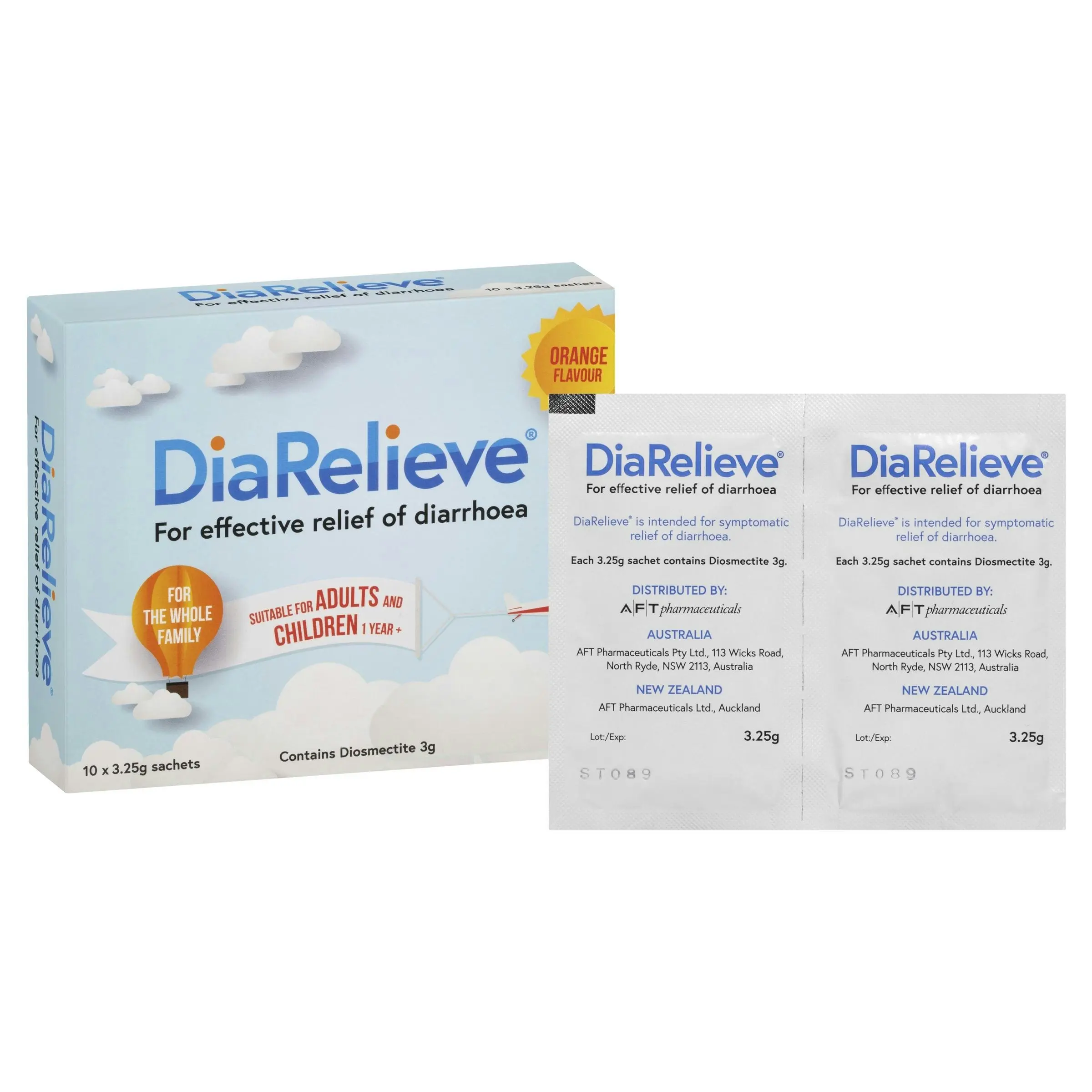 DiaRelieve Sachets 10 x 3.25g