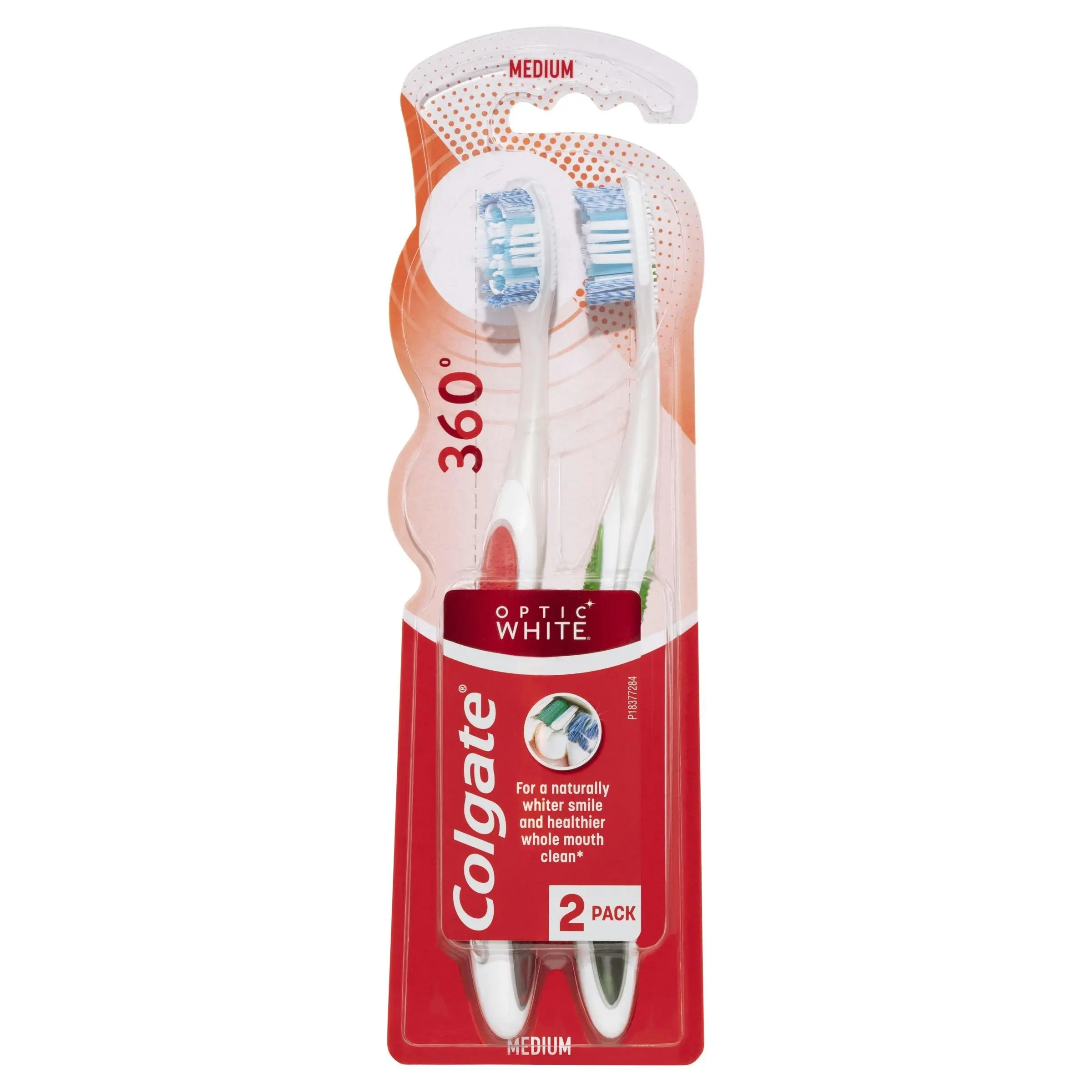 Colgate 360° Advanced Optic White Toothbrush Twin Pack