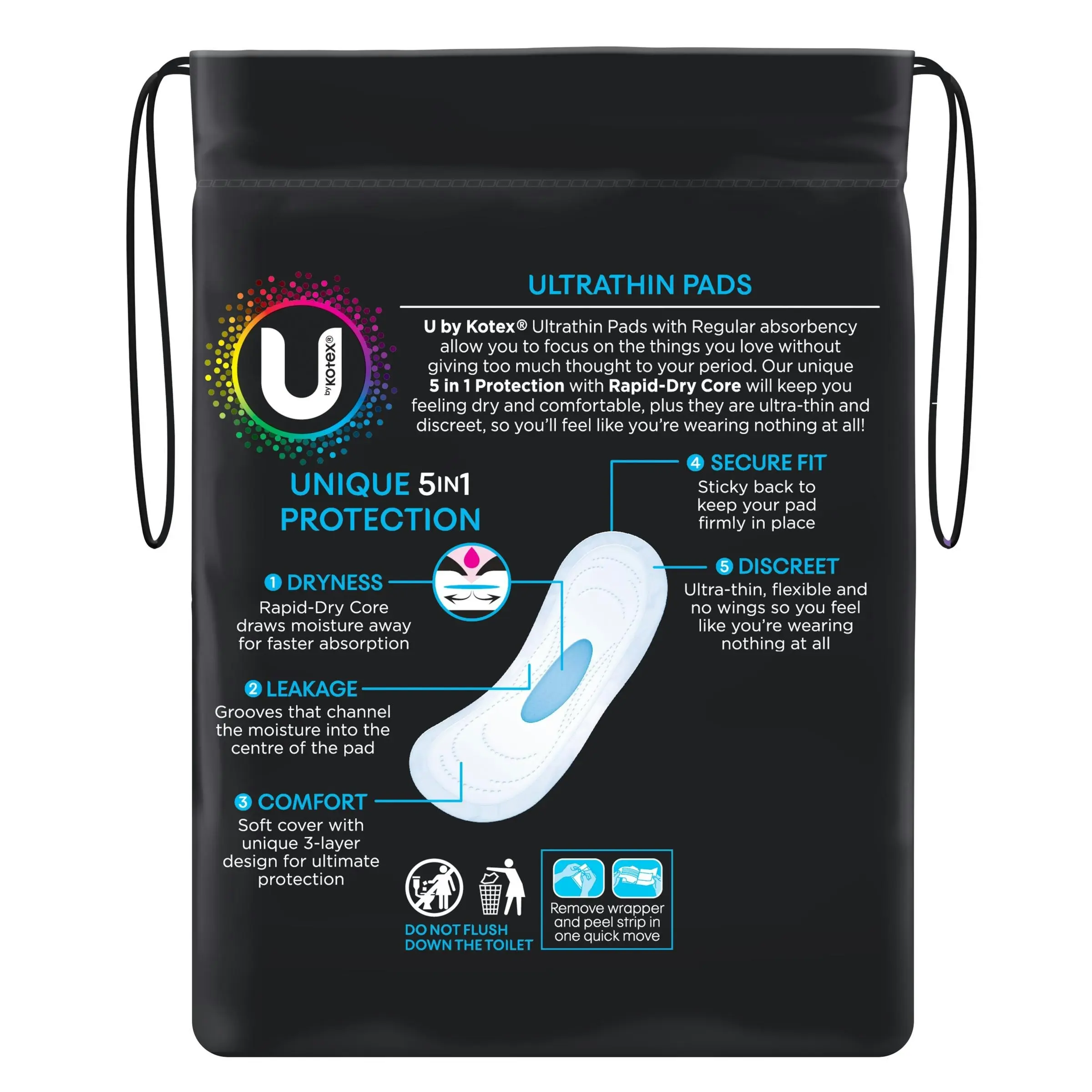 U by Kotex Regular Ultrathins Pads 14 Pack