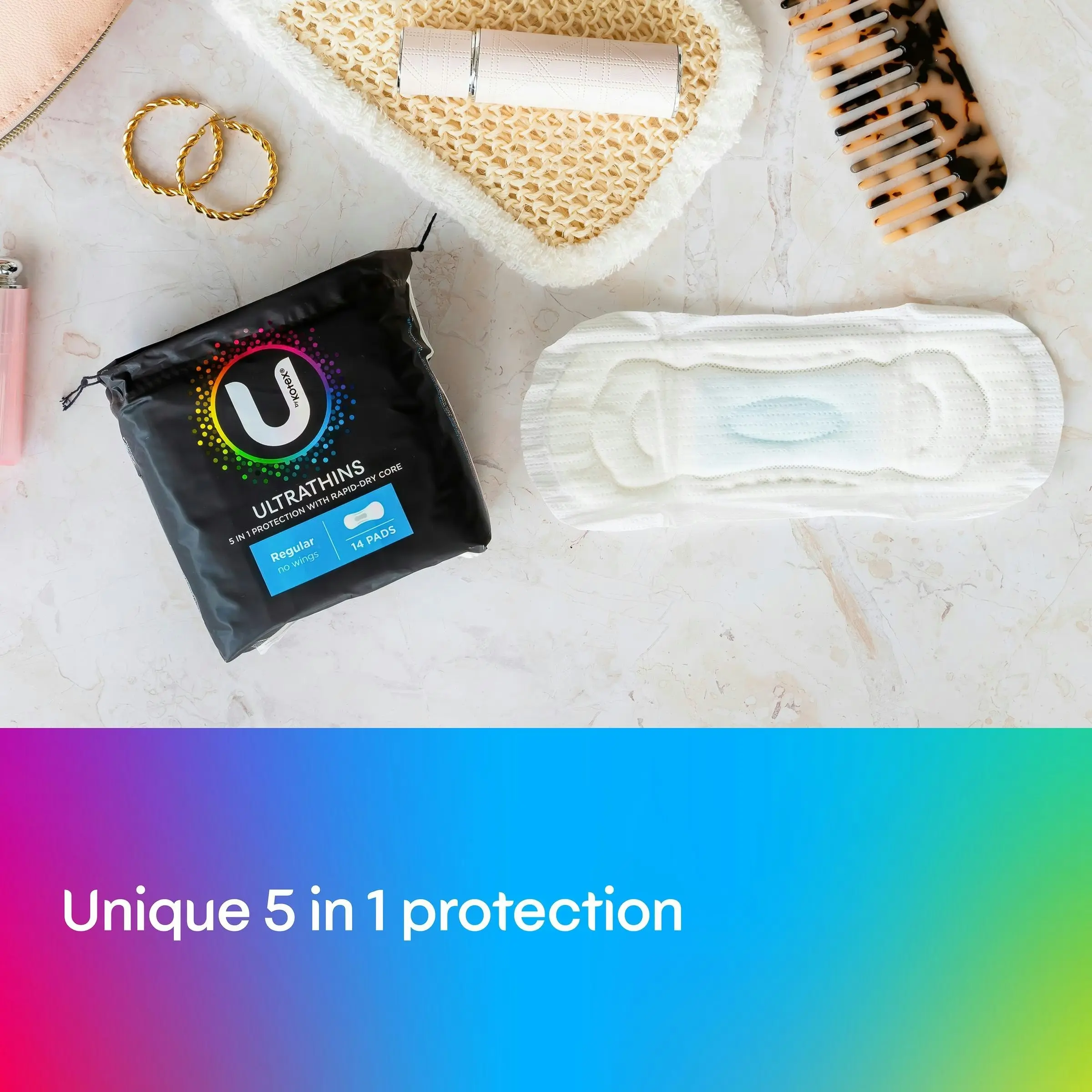 U by Kotex Regular Ultrathins Pads 14 Pack