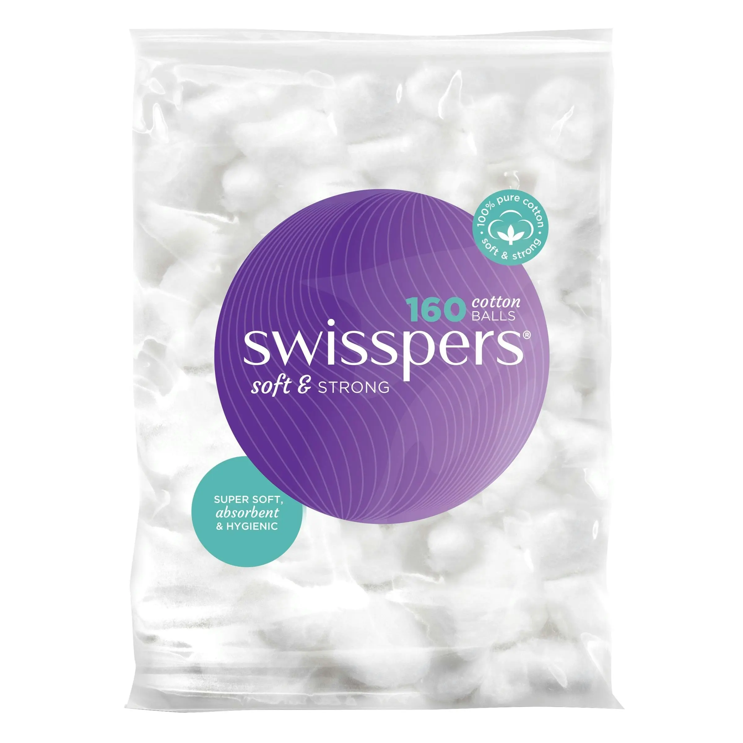 Swisspers Cotton Wool Balls 160 Pack