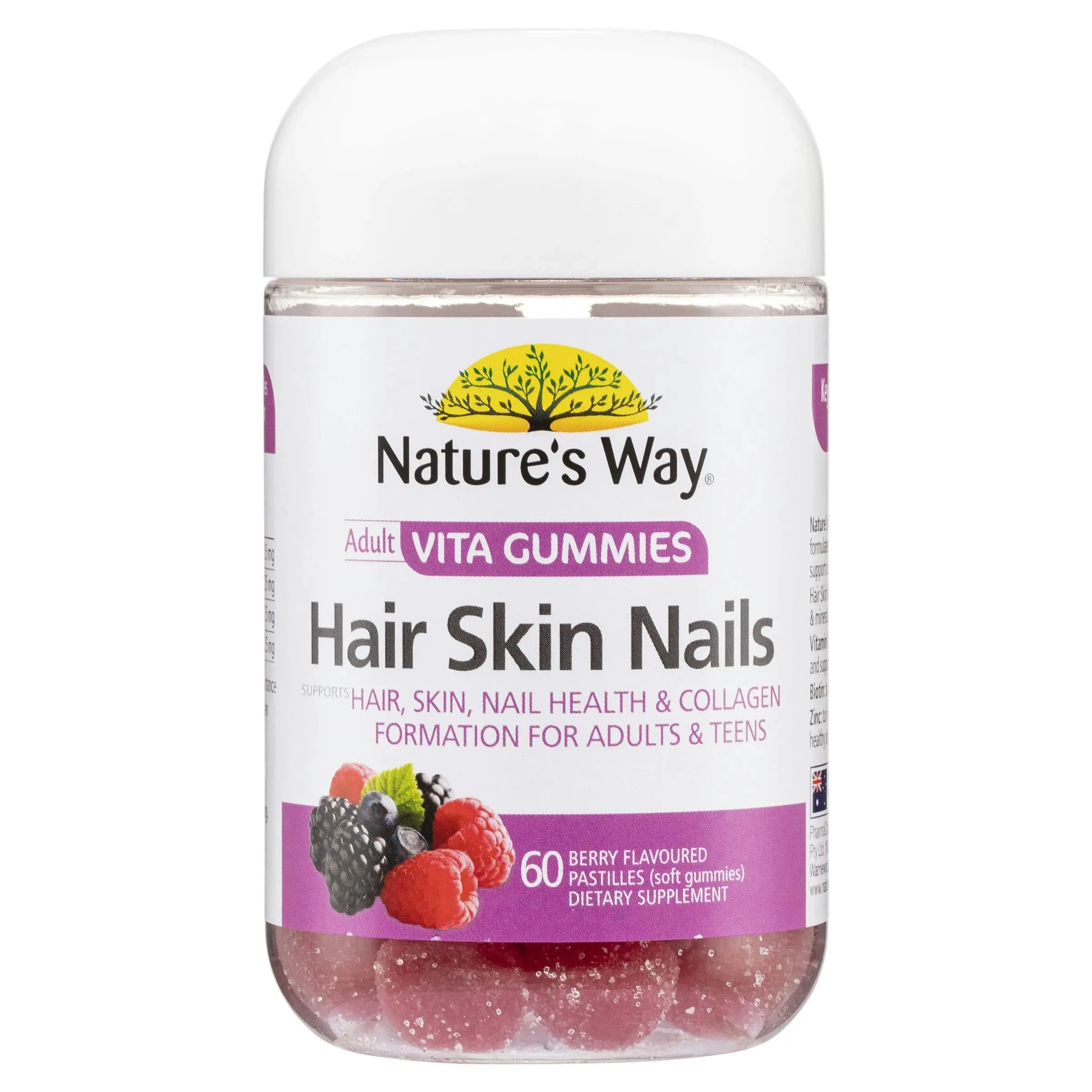 Nature's Way Adult Hair Skin Nails 60 Vita Gummies