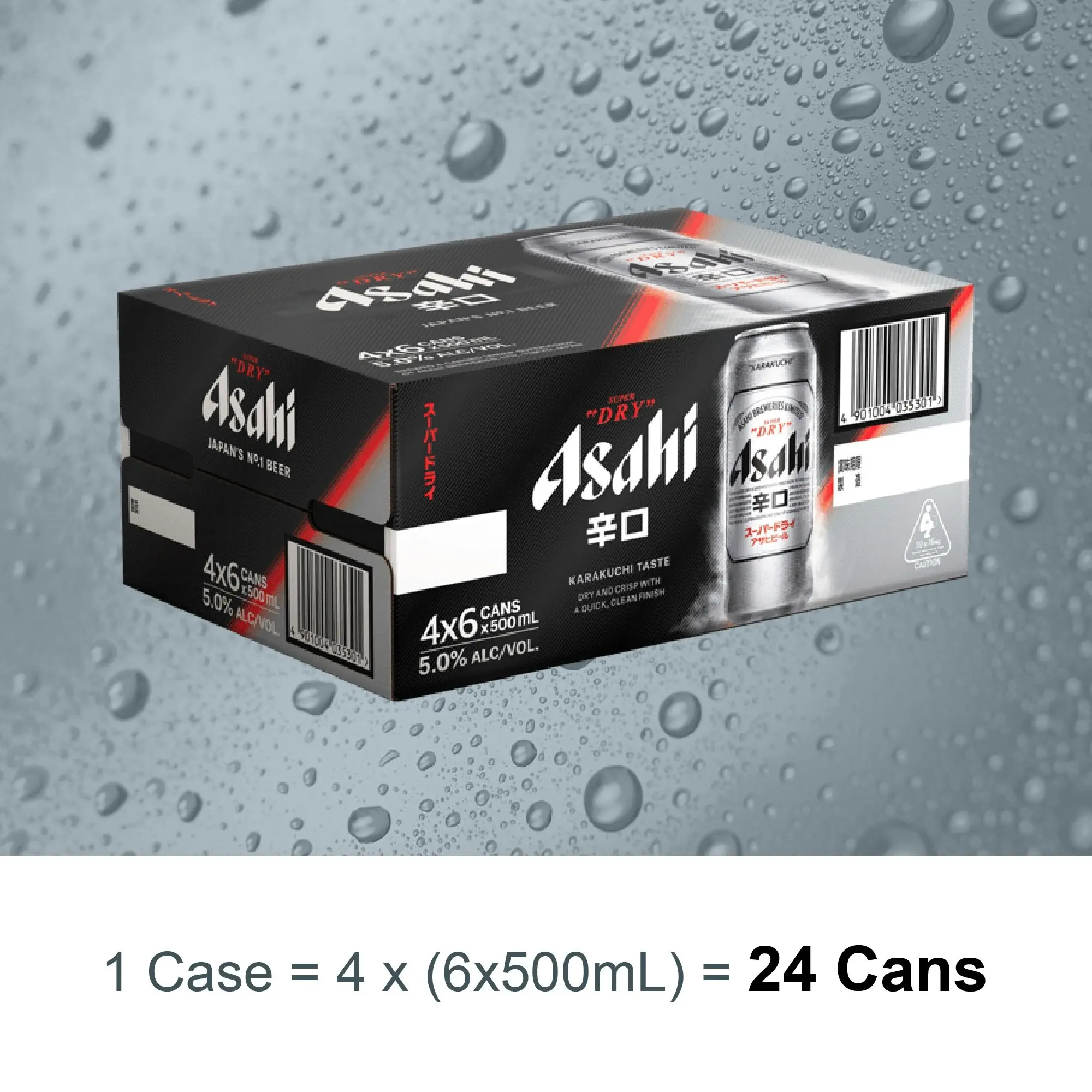 Asahi Super Dry 5% 24 x 500ml Cans