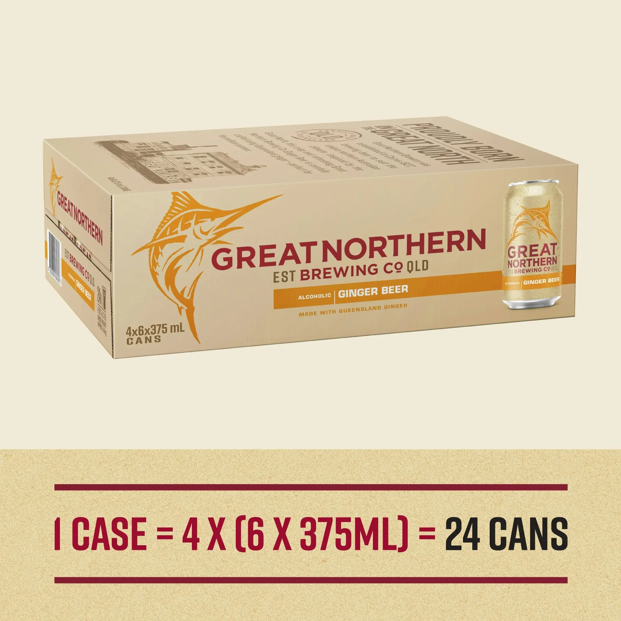 Great Northern Ginger Beer 24 x 375ml Cans