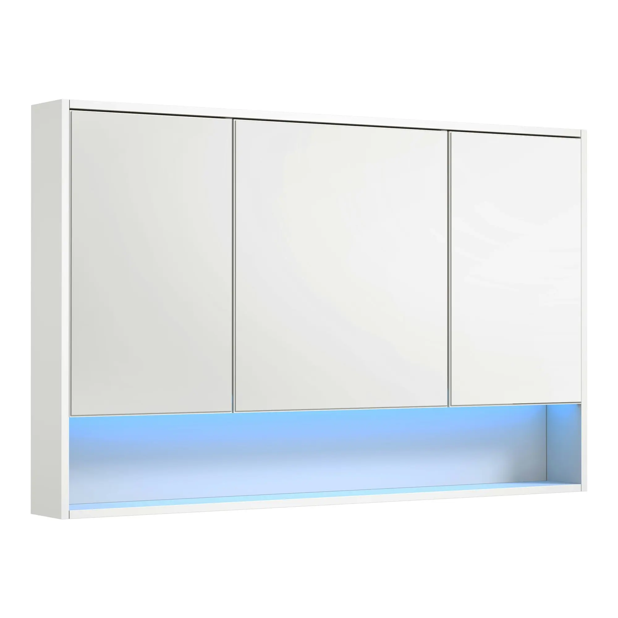 Welba Bathroom Mirror Cabinet LED Light Medicine Shaving Wall Storage 1200x750mm