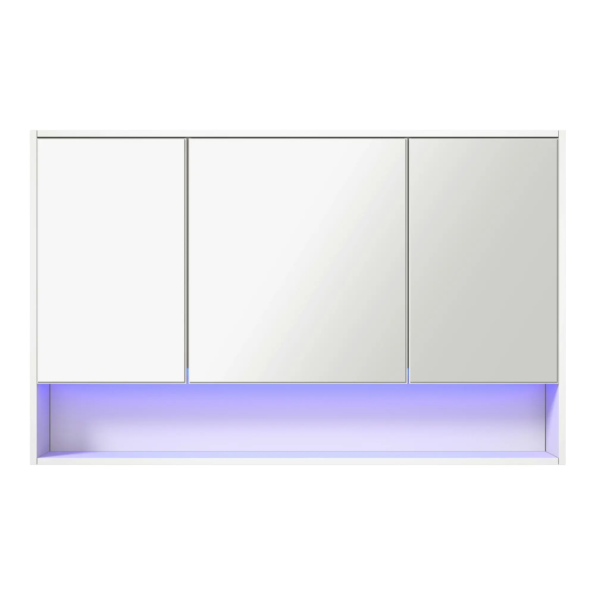 Welba Bathroom Mirror Cabinet LED Light Medicine Shaving Wall Storage 1200x750mm