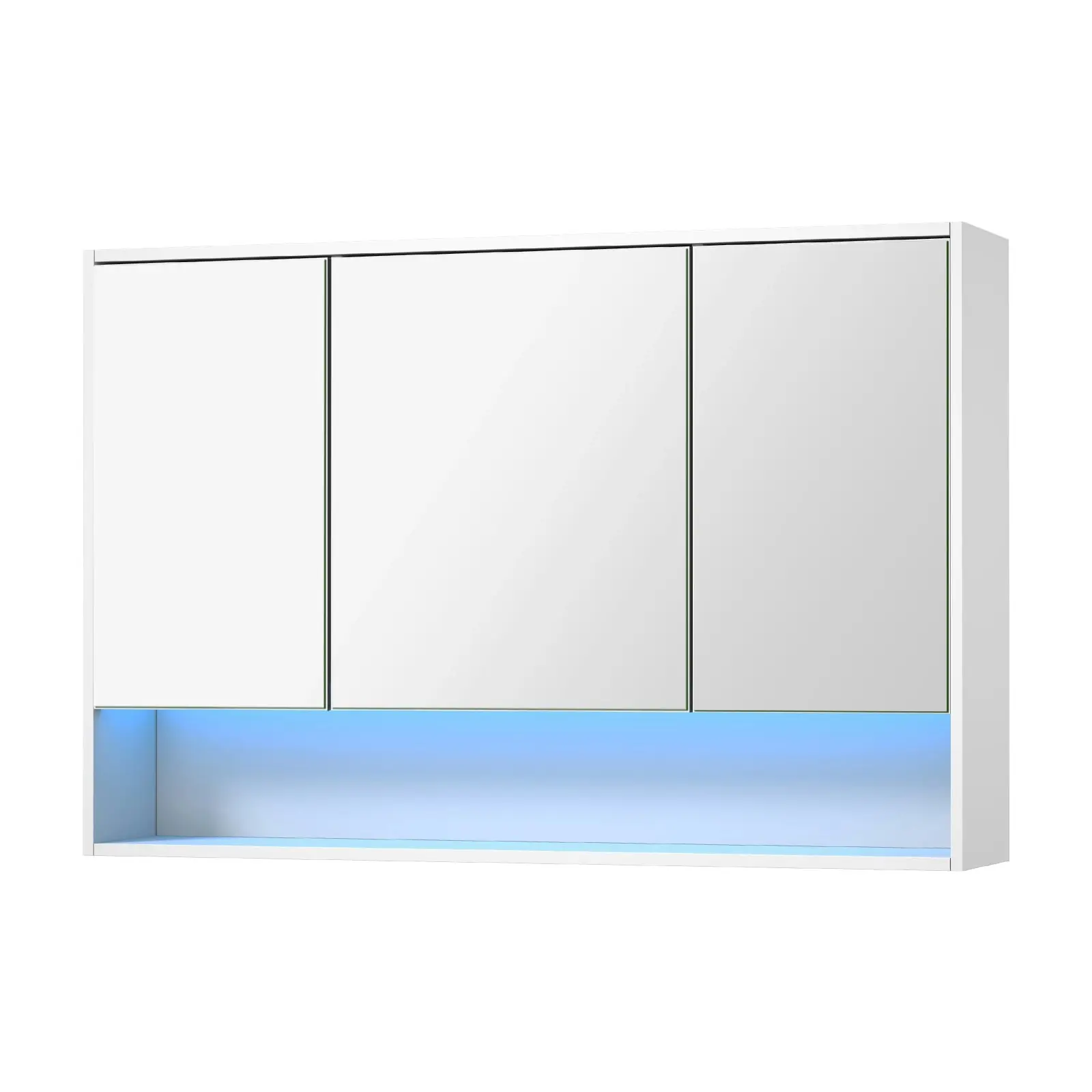 Welba Bathroom Mirror Cabinet LED Light Medicine Shaving Wall Storage 1200x750mm