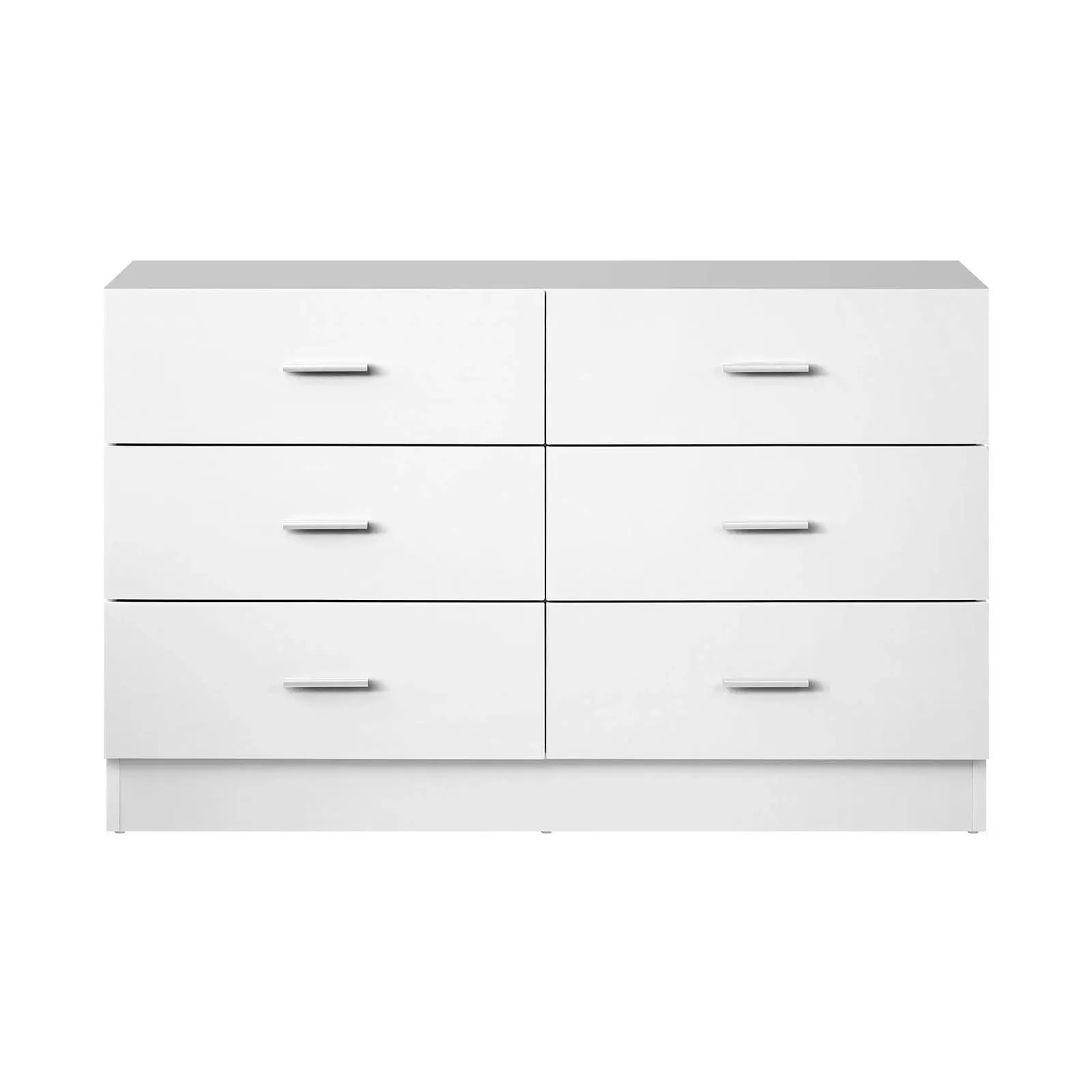 Oikiture 6 Chest of Drawers Tallboy Dresser Table Lowboy Storage Cabinet White