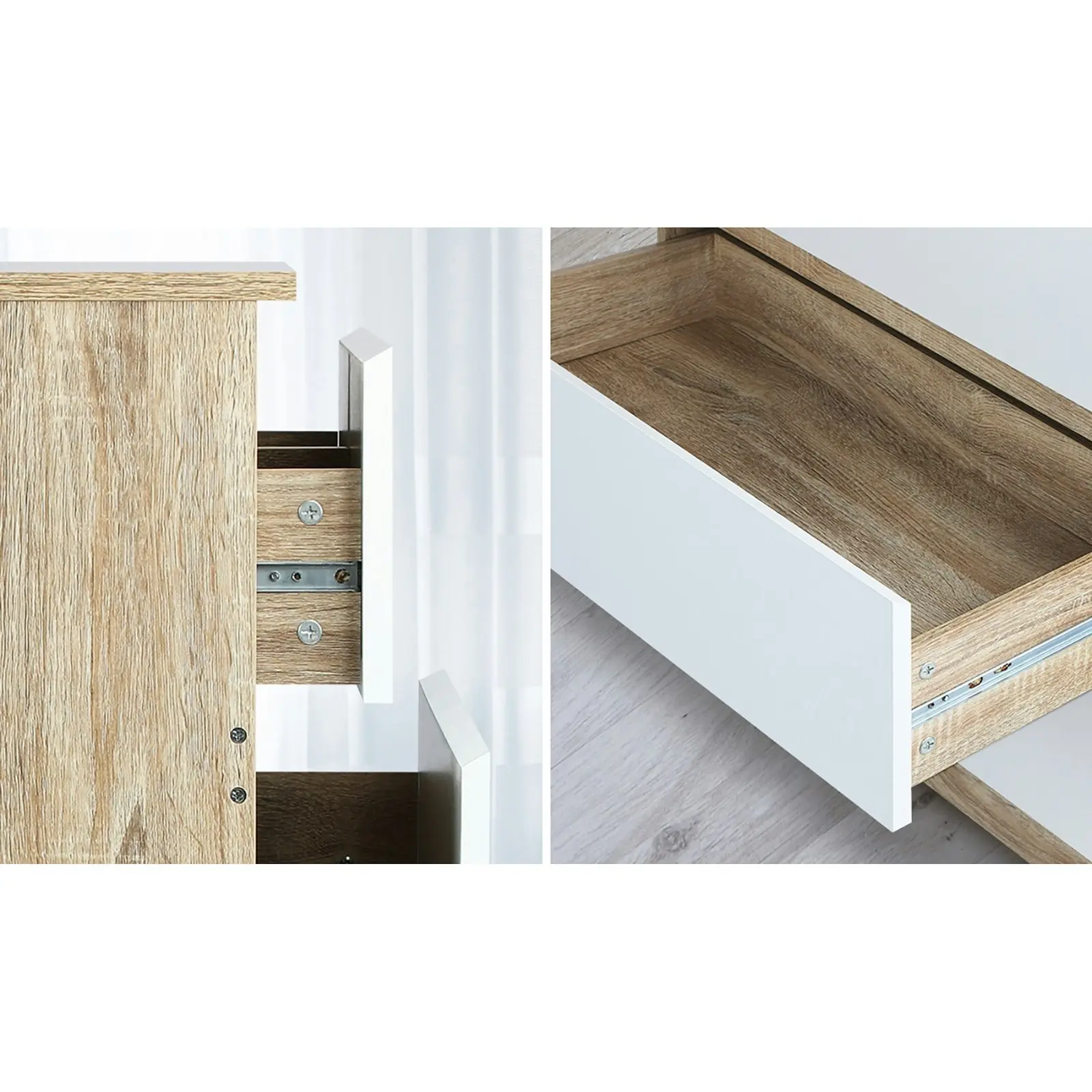 Oikiture 6 Chest of Drawers Tallboy White PURI