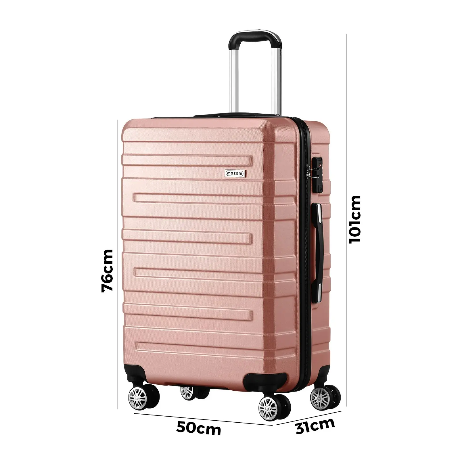 Mazam 28" Luggage Suitcase Trolley Set Travel TSA Lock Storage Hard Case Pink