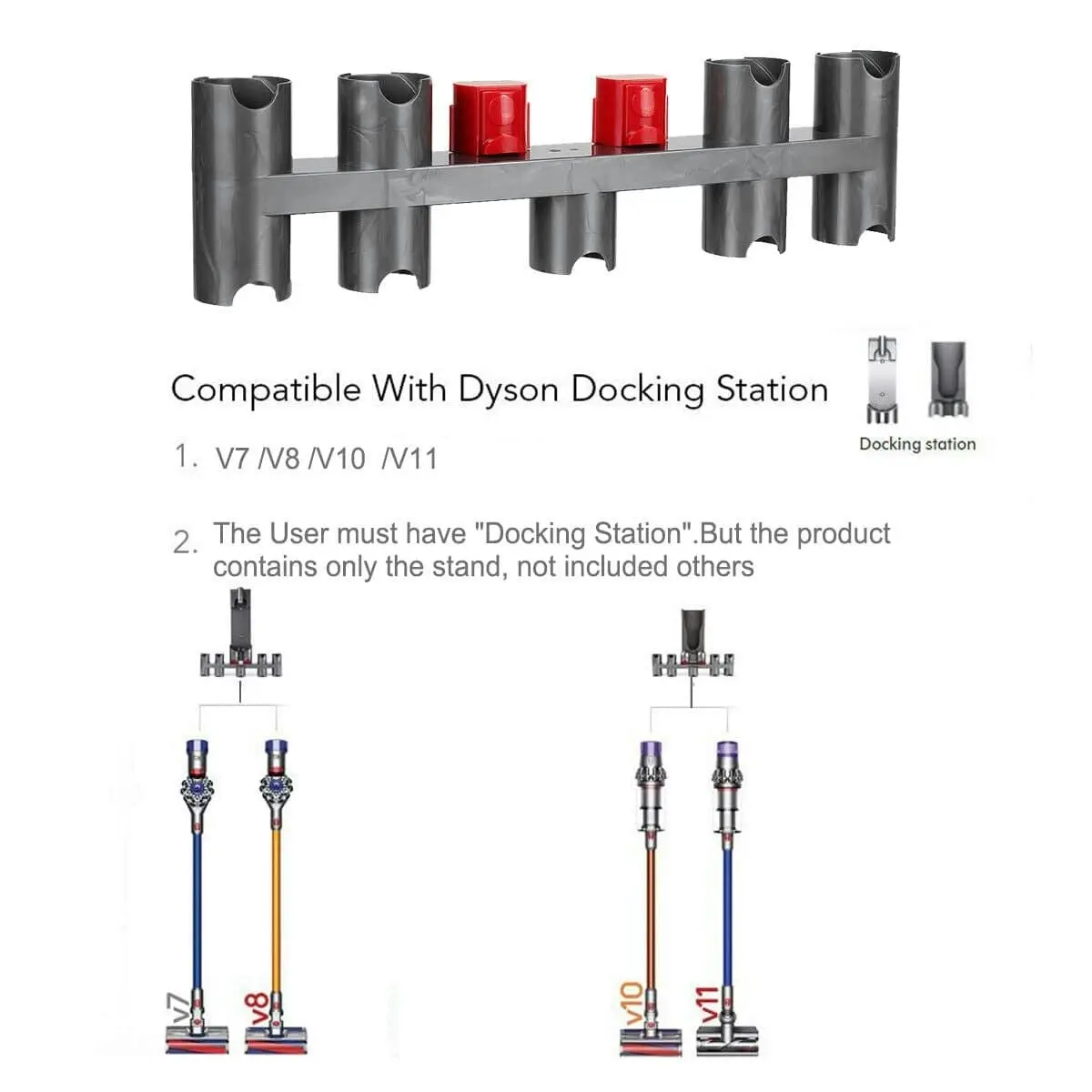 Vacuum Cleaner Stand Rack For Dyson V6 V7 V8 10 11 Freestanding Holder Cordless