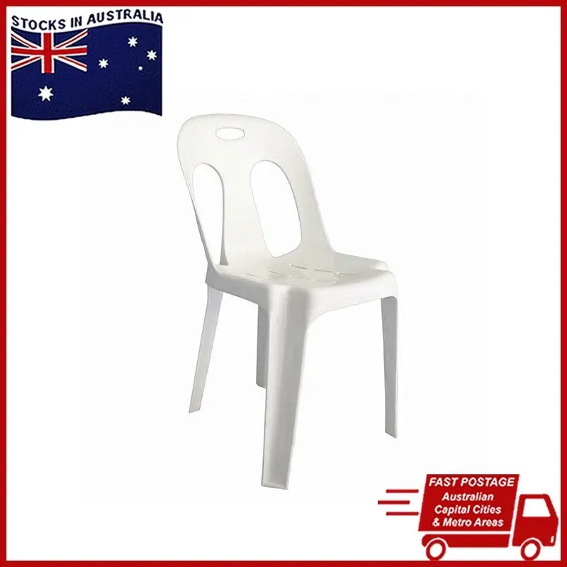 CafePro Plastic Chair White Pipee with Durable Polypropylene Construction