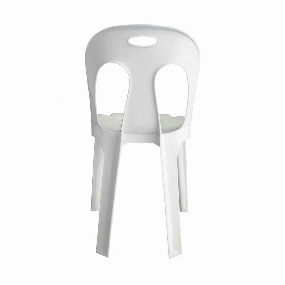 CafePro Plastic Chair White Pipee with Durable Polypropylene Construction