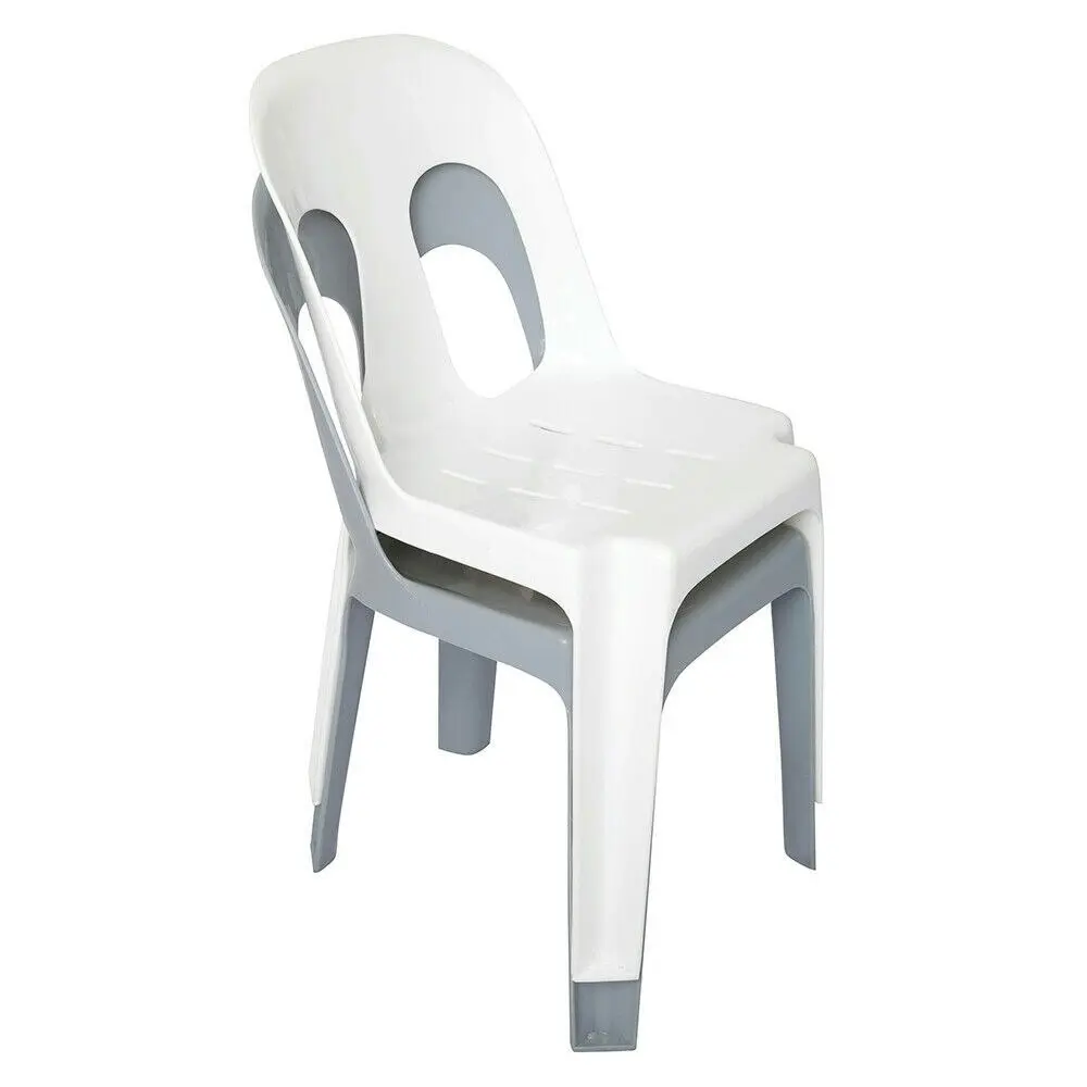 CafePro Plastic Chair White Pipee with Durable Polypropylene Construction