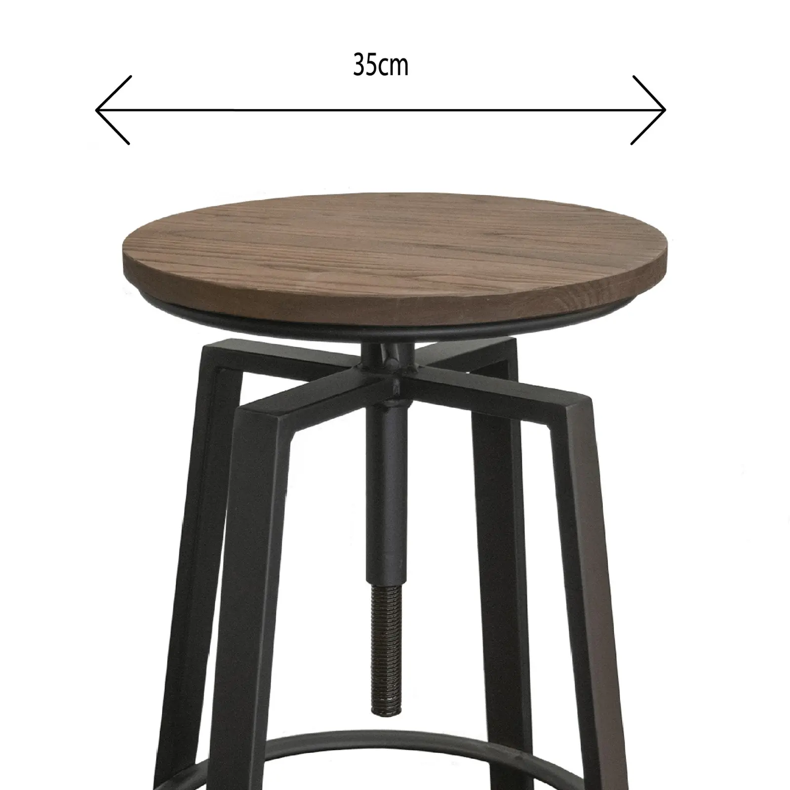 CafePro Turner  bar stool with swivel wood seat.