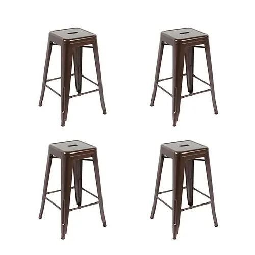 CafePro Tolix Replica Metal Café Bar Stools 66cm, Office Chair, Kitchen, Dining Chair, gaming chair, Vanity Chair, Breakfast Bar Stool