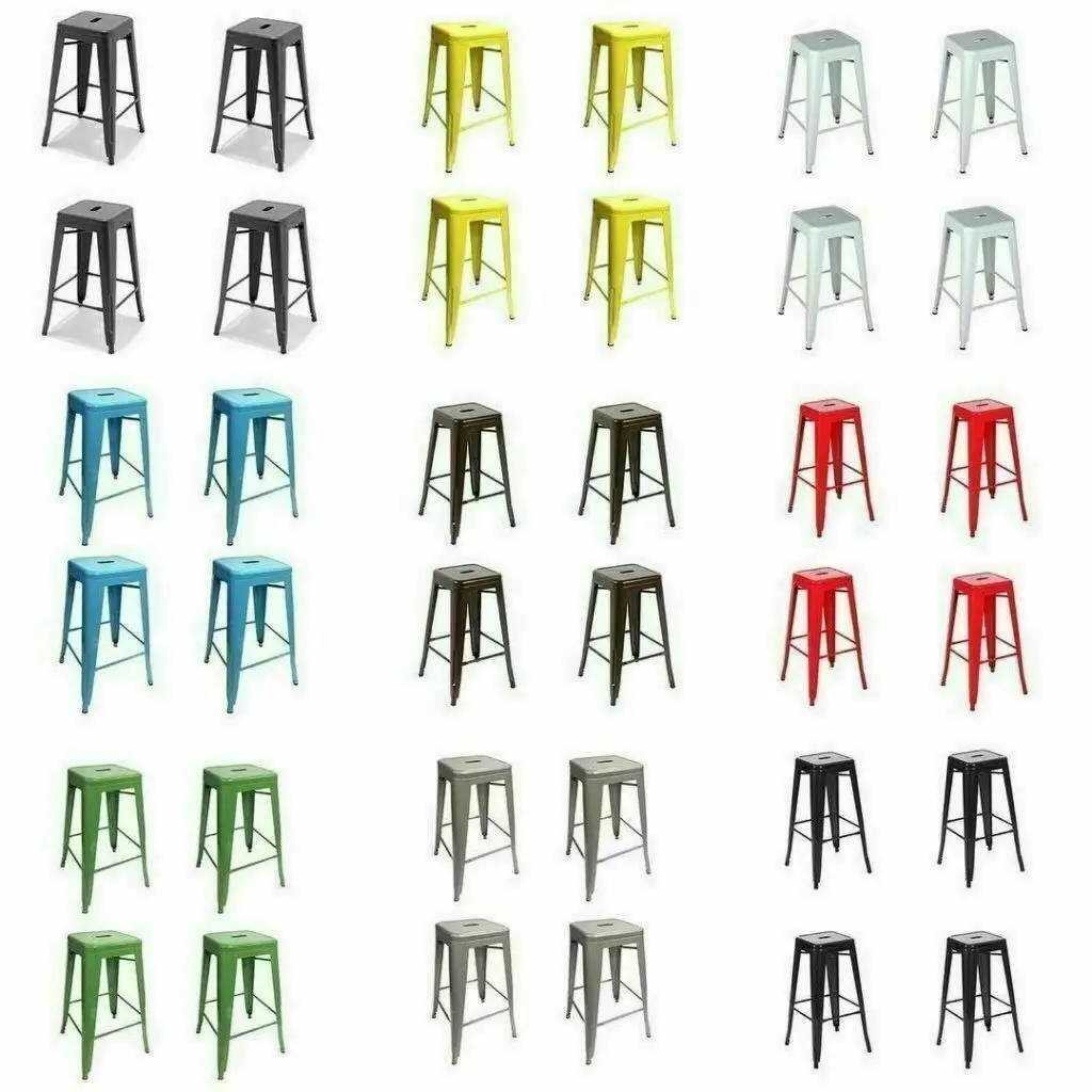 CafePro Tolix Replica Metal Café Bar Stools 66cm, Office Chair, Kitchen, Dining Chair, gaming chair, Vanity Chair, Breakfast Bar Stool