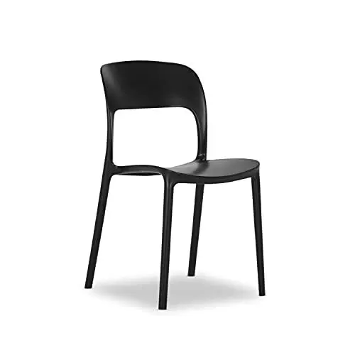 CafePro Gipsy Plastic Resin Chair, Polypropylene Easily Stackable, Matt Finish Armless Outdoor Furniture with Extra Durable and Heavy Weight Capacity