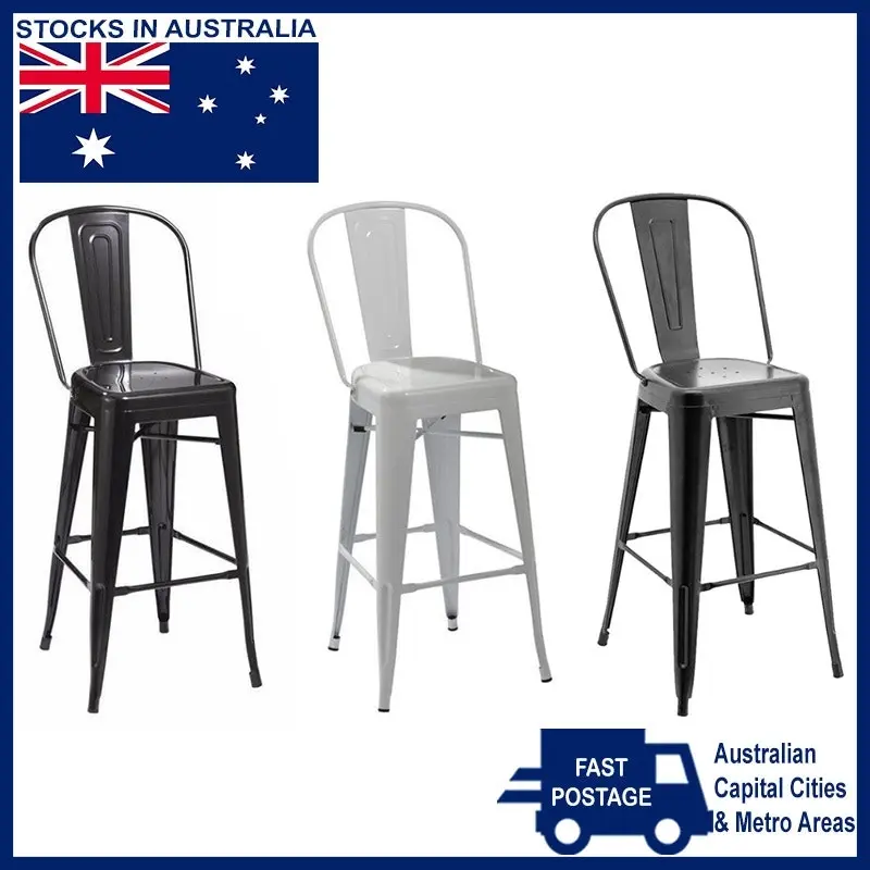 New Tolix High Back Dining Stools, Steel desk chair, dining set, high gaming chair, Bedroom Furniture